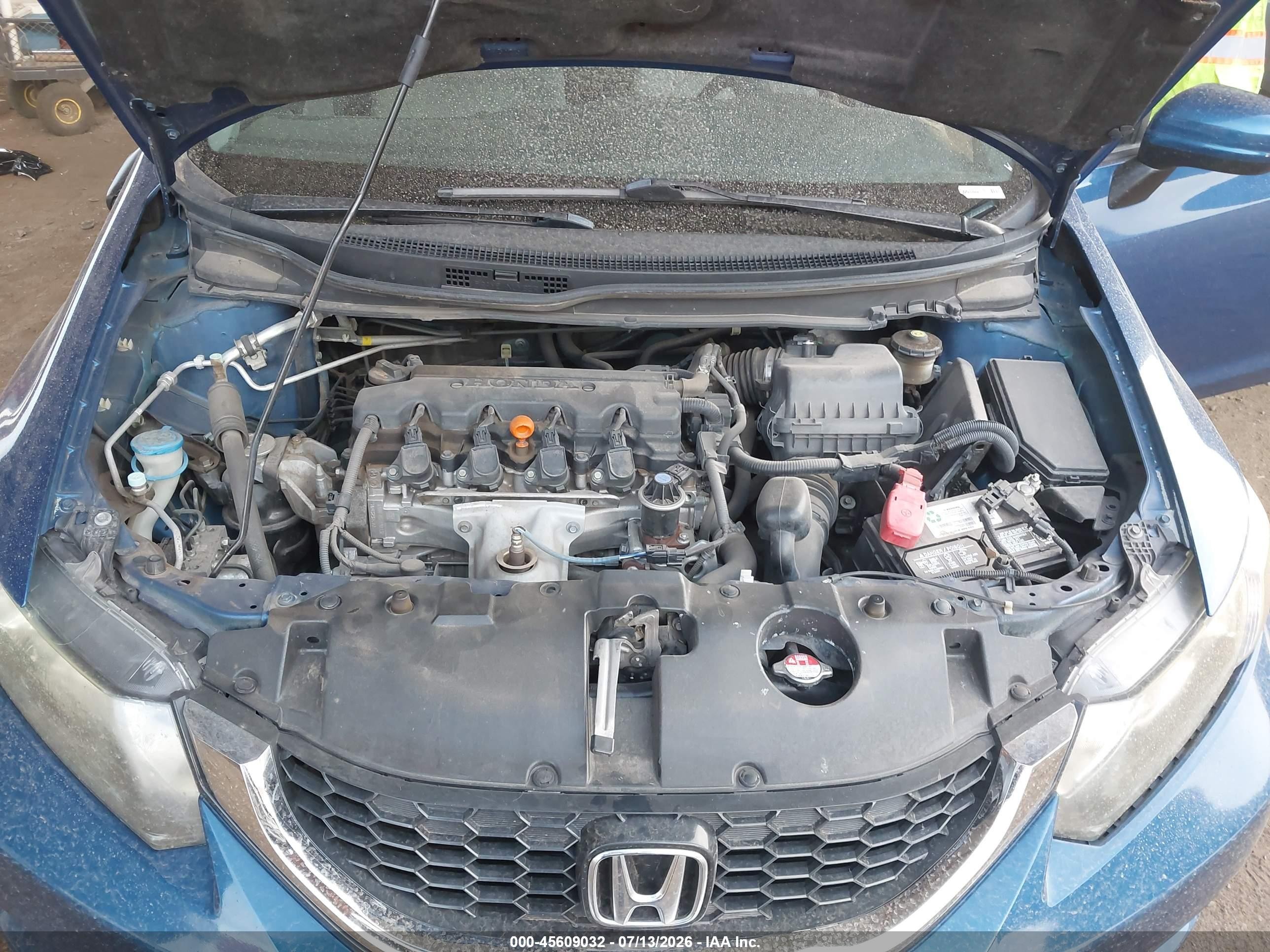 2014 Honda Civic Lx Синий vin: 19XFB2F53EE267098