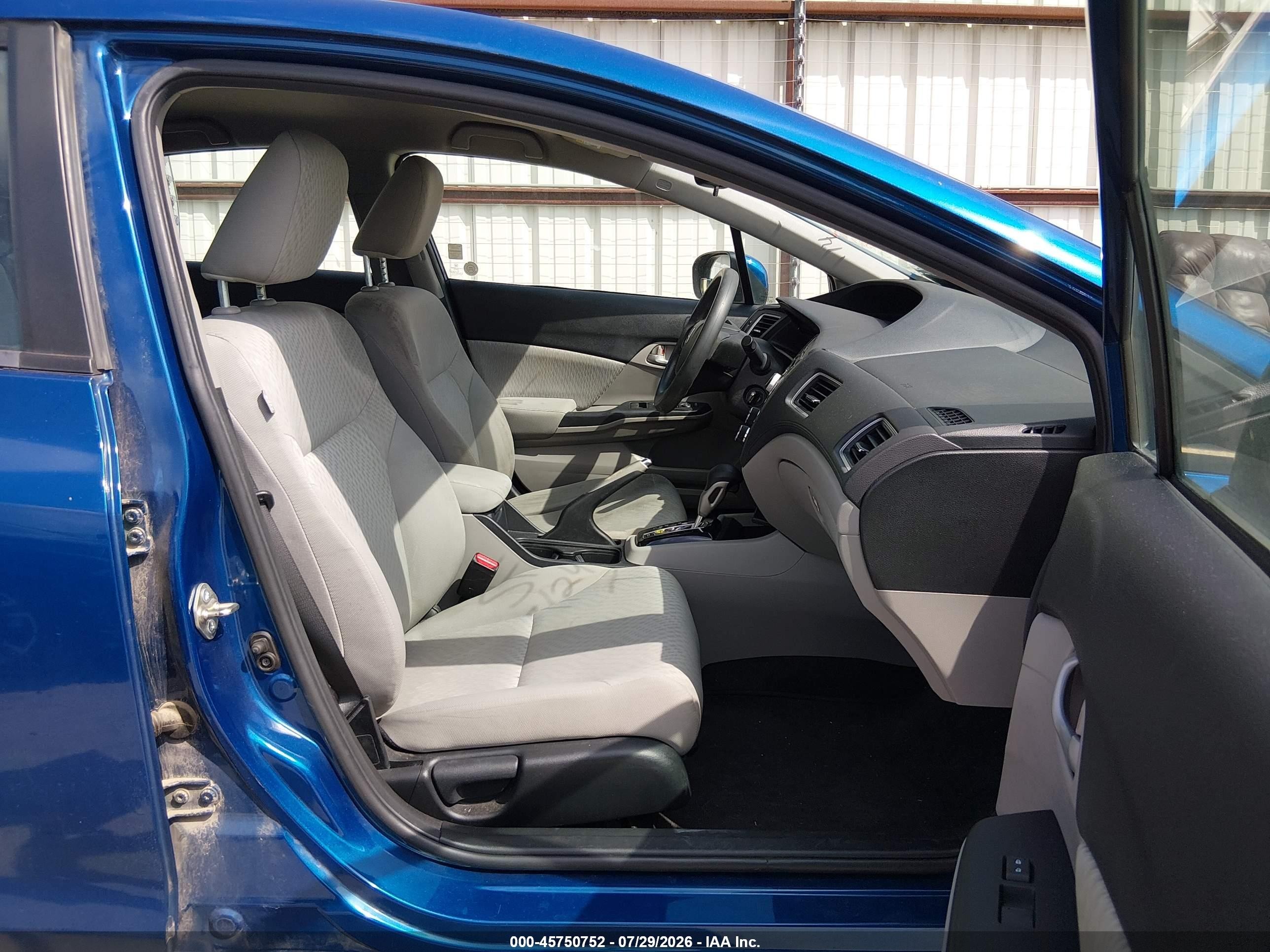 2014 Honda Civic Lx Blue vin: 19XFB2F53EE267523