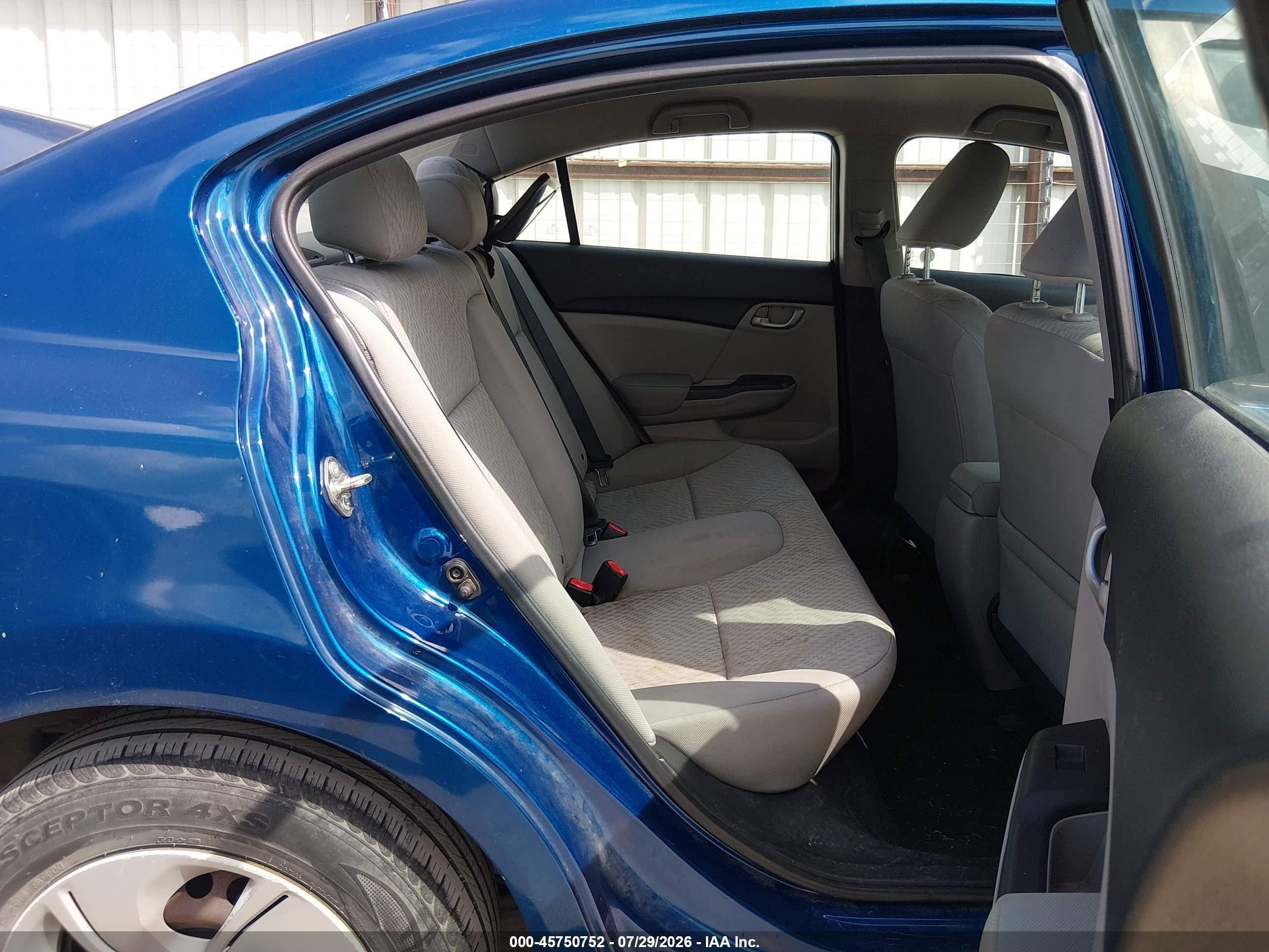 2014 Honda Civic Lx Blue vin: 19XFB2F53EE267523