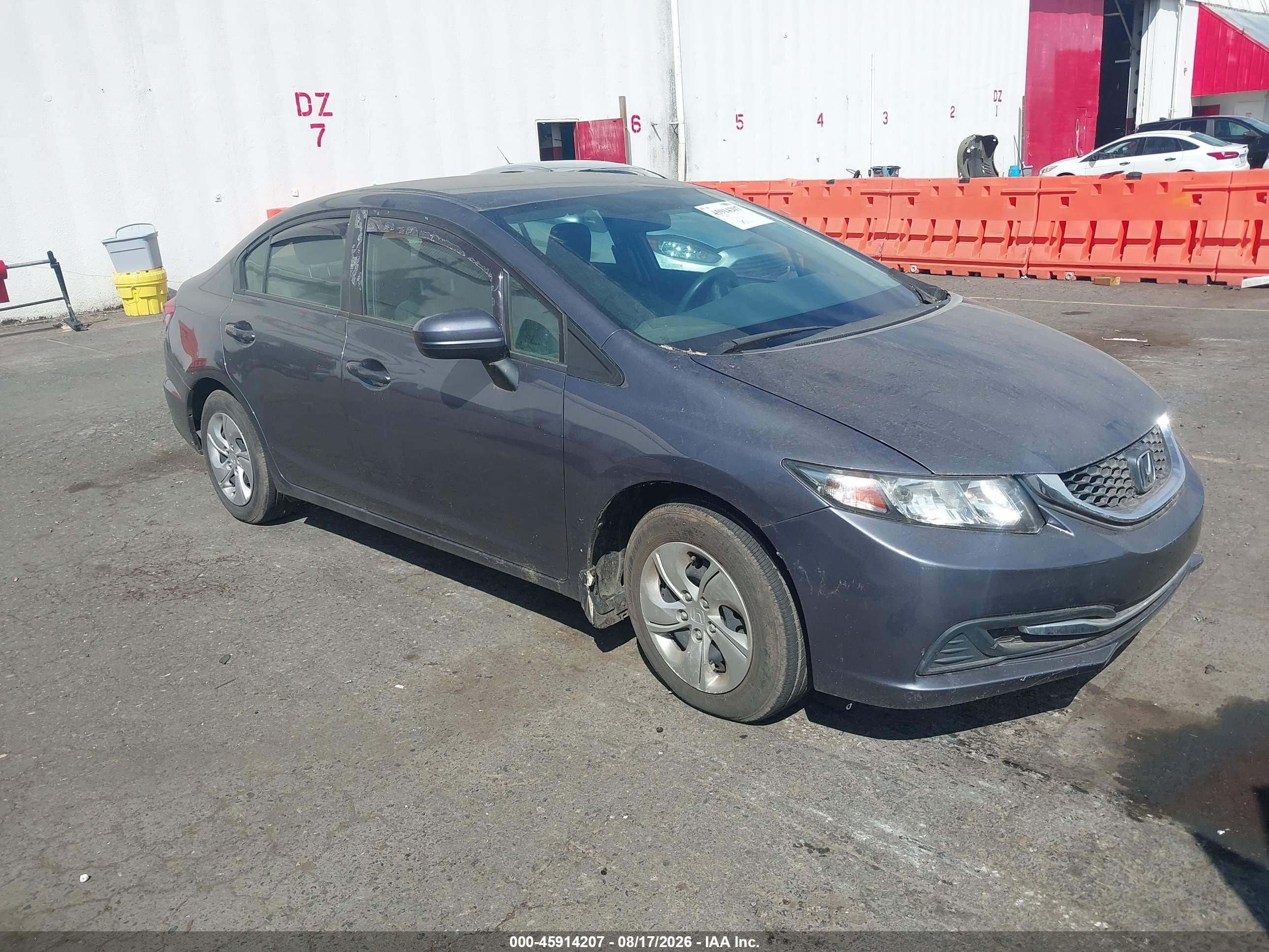 2014 Honda Civic Lx Gray vin: 19XFB2F53EE270082