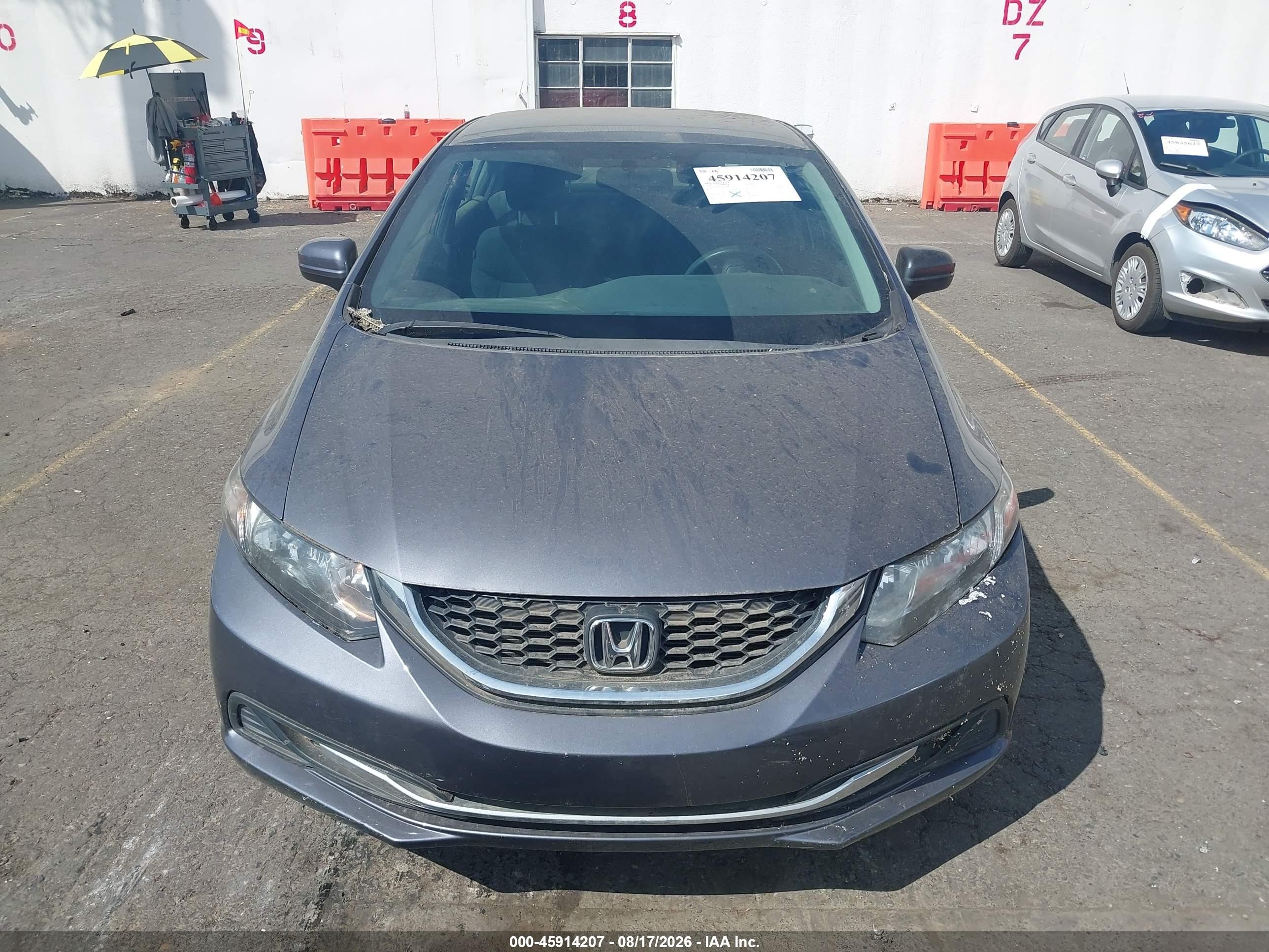 2014 Honda Civic Lx Gray vin: 19XFB2F53EE270082