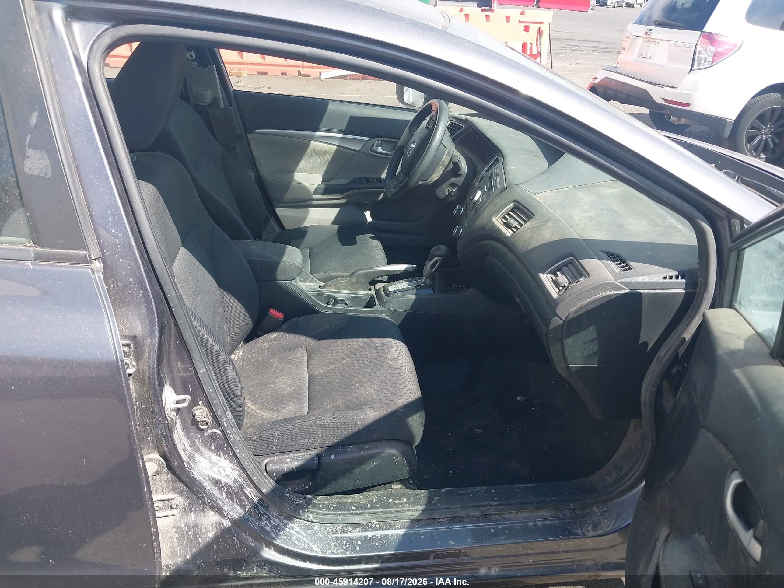 2014 Honda Civic Lx Gray vin: 19XFB2F53EE270082