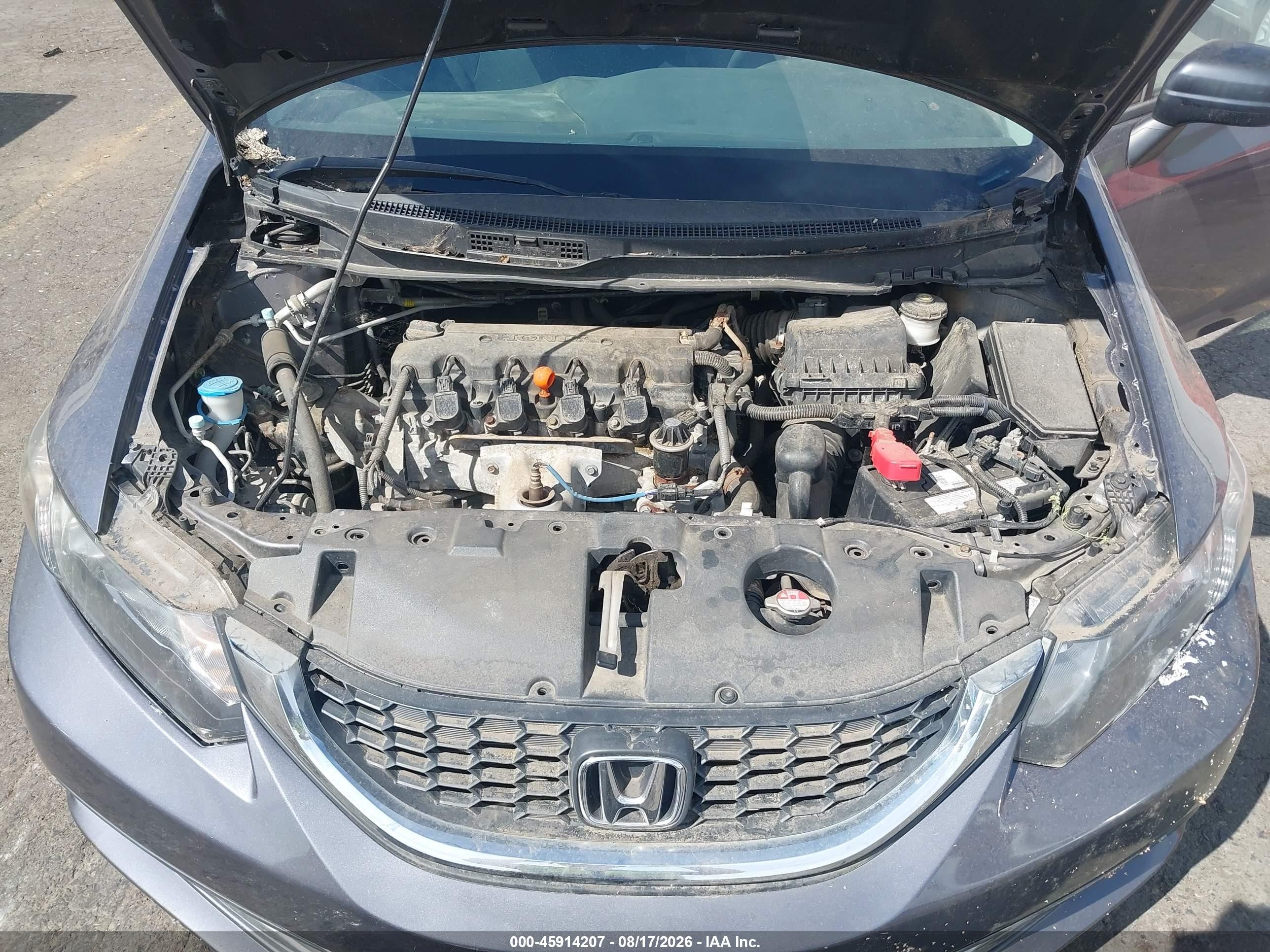 2014 Honda Civic Lx Gray vin: 19XFB2F53EE270082