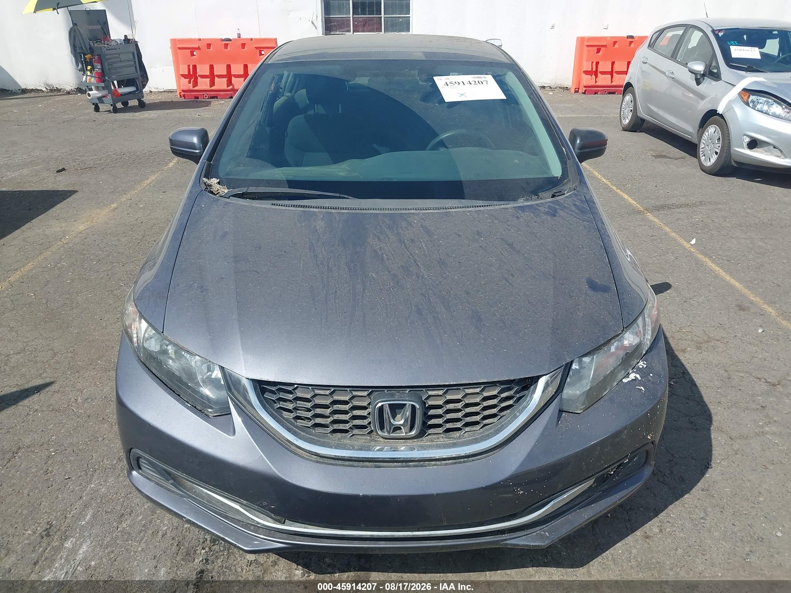 2014 Honda Civic Lx Gray vin: 19XFB2F53EE270082