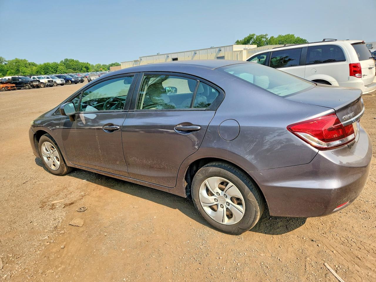 2014 Honda Civic Lx Gray vin: 19XFB2F53EE270499