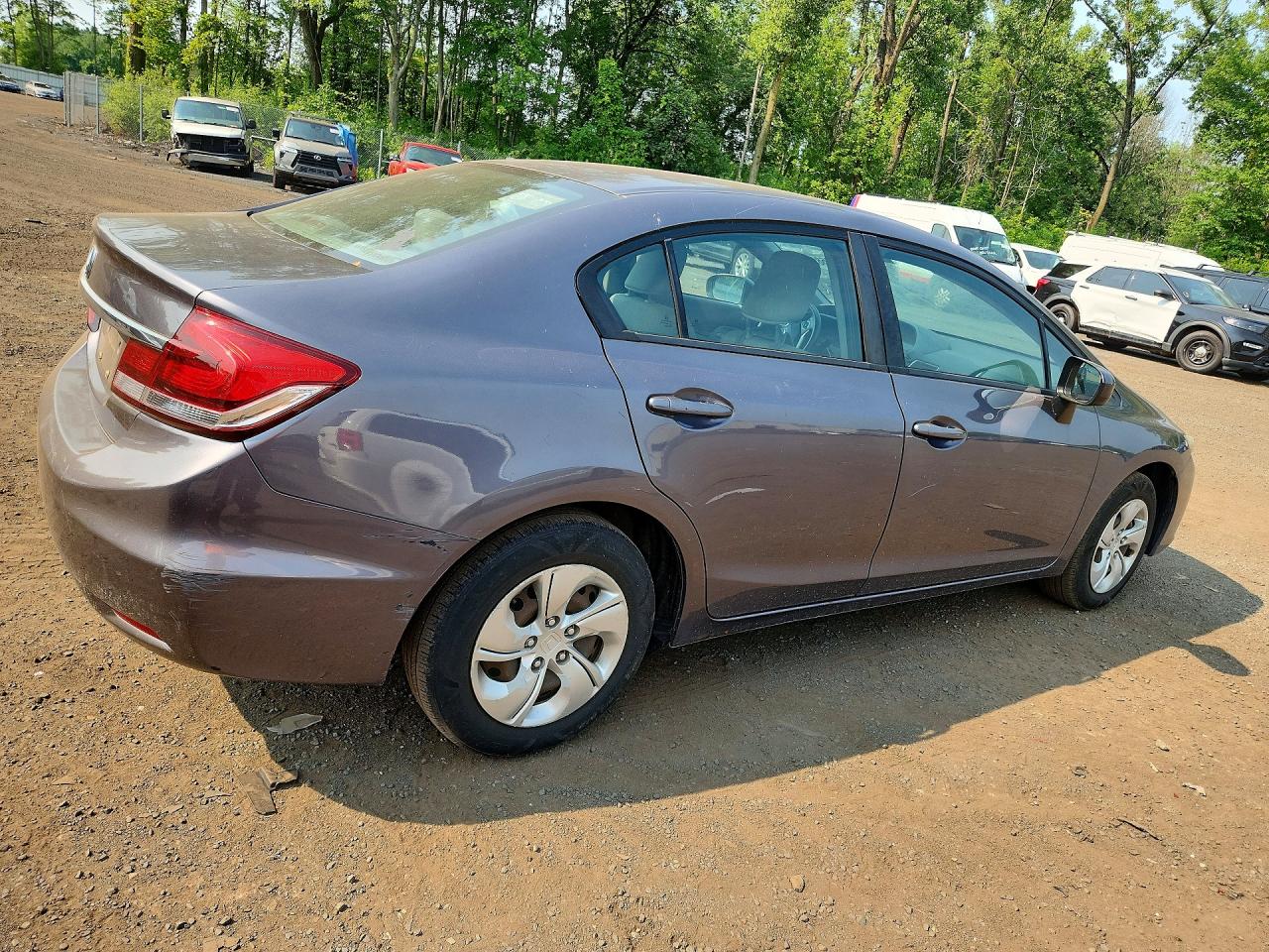 2014 Honda Civic Lx Gray vin: 19XFB2F53EE270499