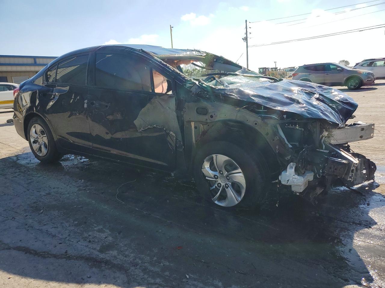 2015 Honda Civic Lx Black vin: 19XFB2F53FE003803