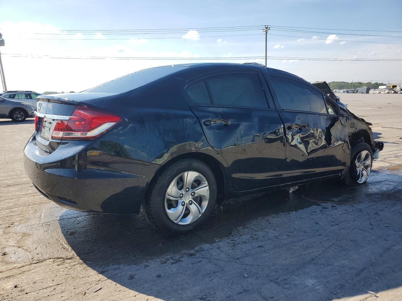 2015 Honda Civic Lx Black vin: 19XFB2F53FE003803