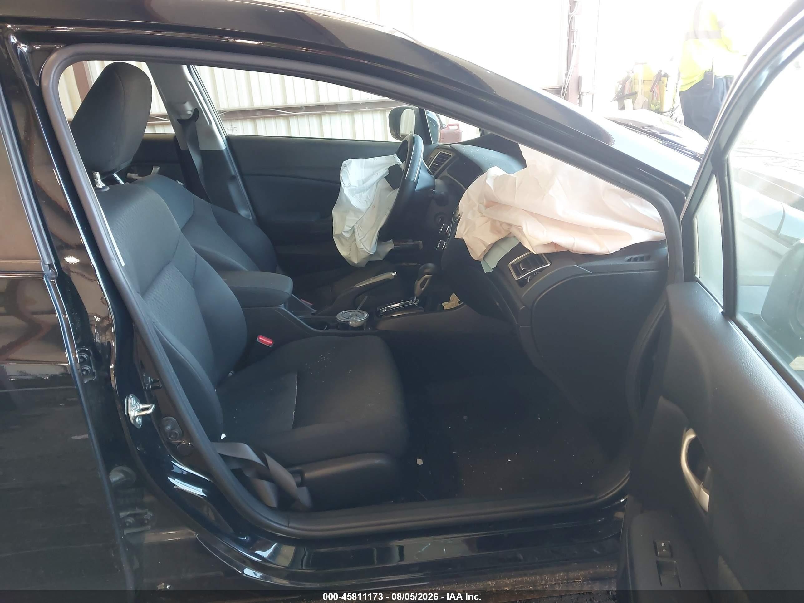 2015 Honda Civic Lx Black vin: 19XFB2F53FE004529