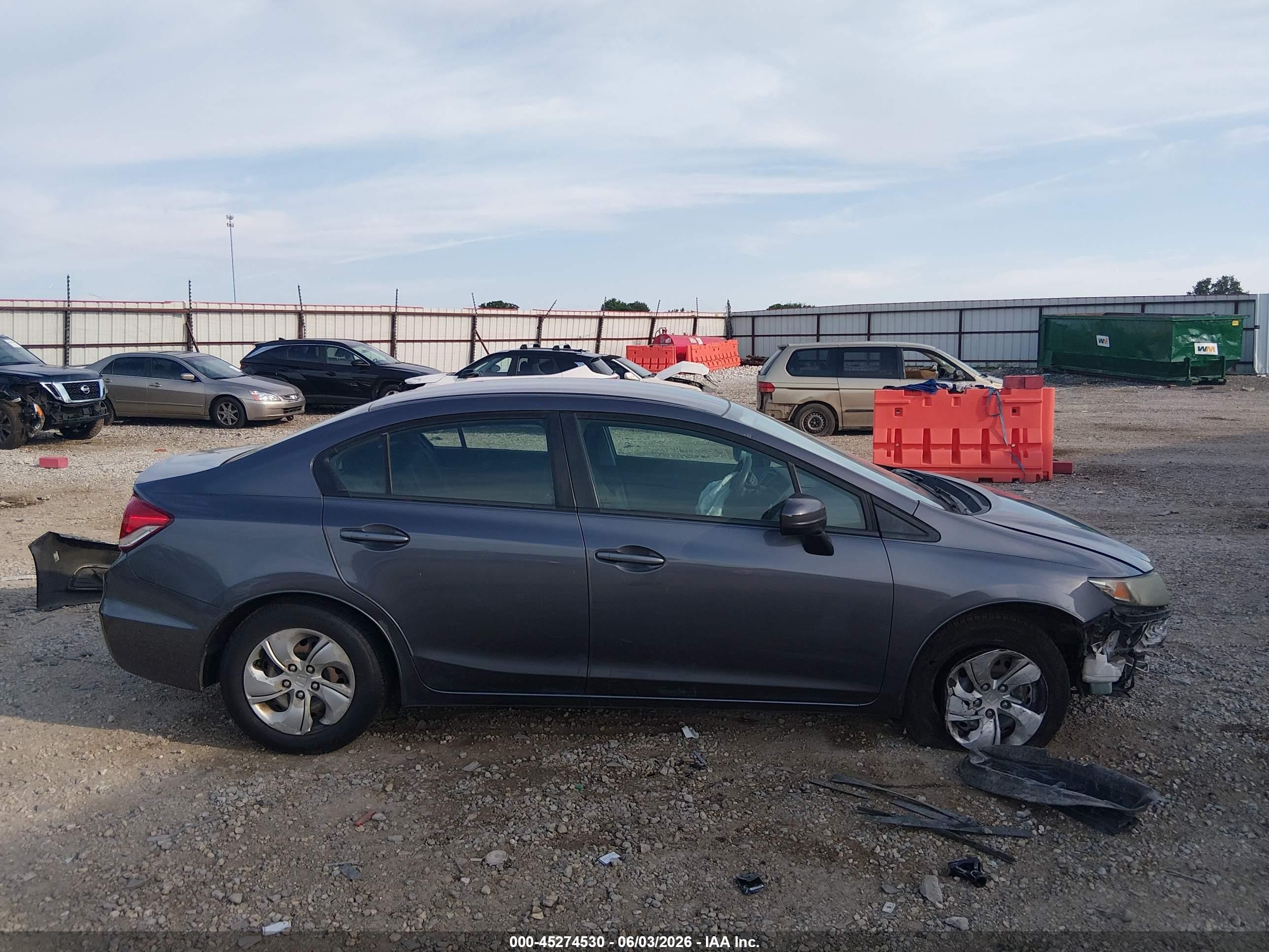 2015 Honda Civic Lx Gray vin: 19XFB2F53FE006135