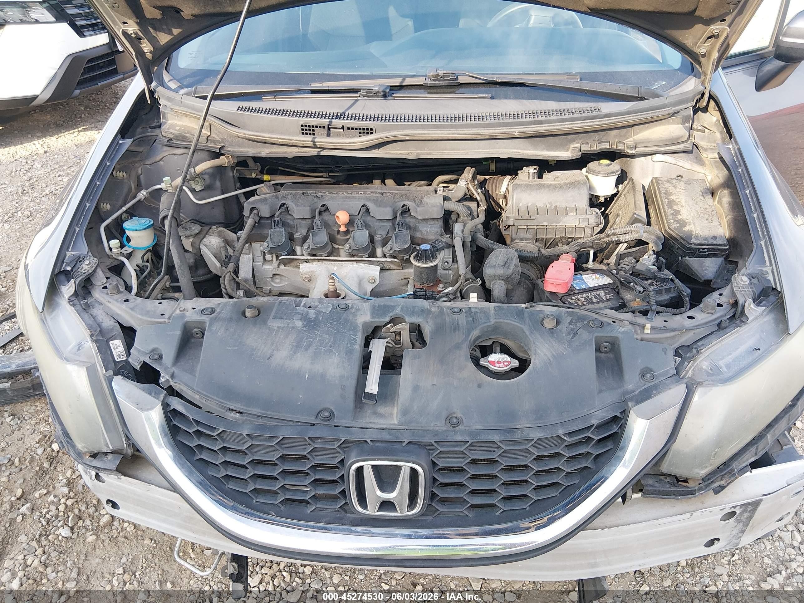 2015 Honda Civic Lx Gray vin: 19XFB2F53FE006135