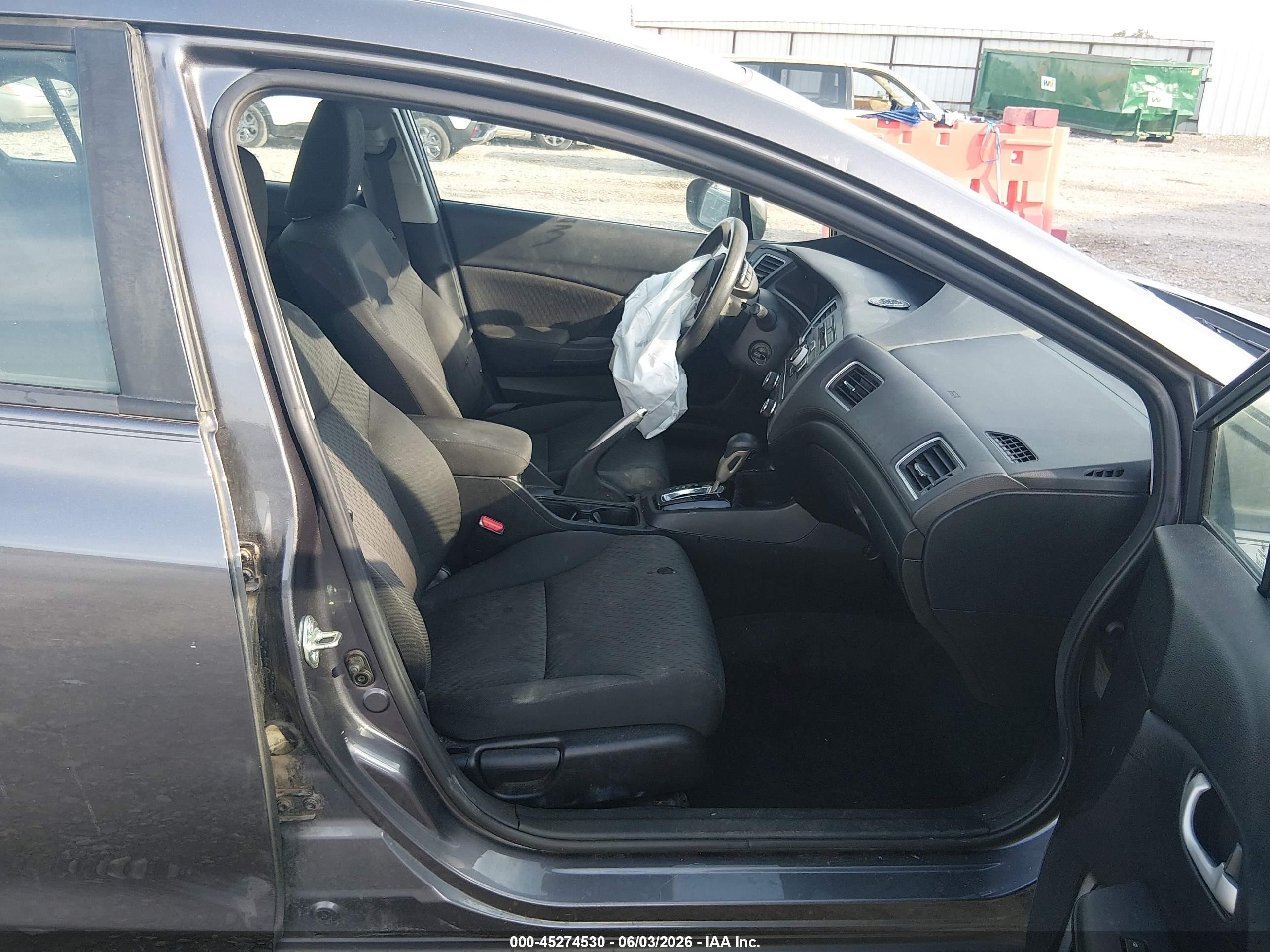 2015 Honda Civic Lx Gray vin: 19XFB2F53FE006135