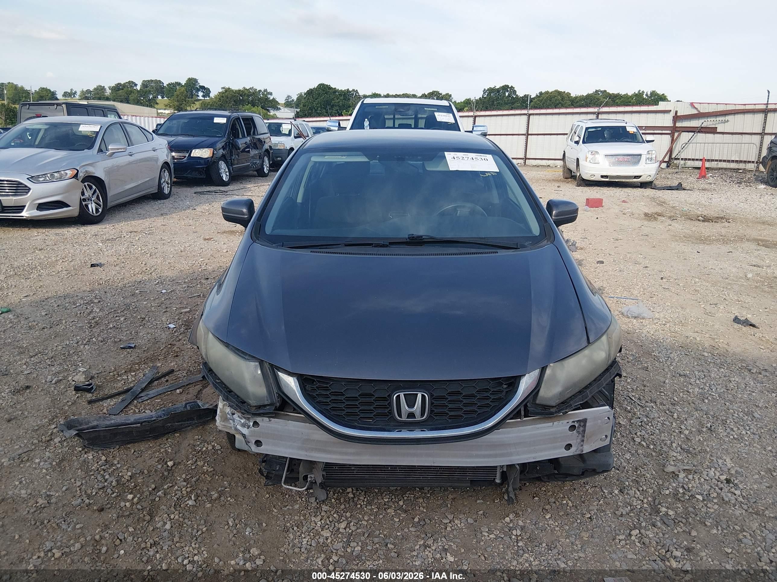 2015 Honda Civic Lx Gray vin: 19XFB2F53FE006135