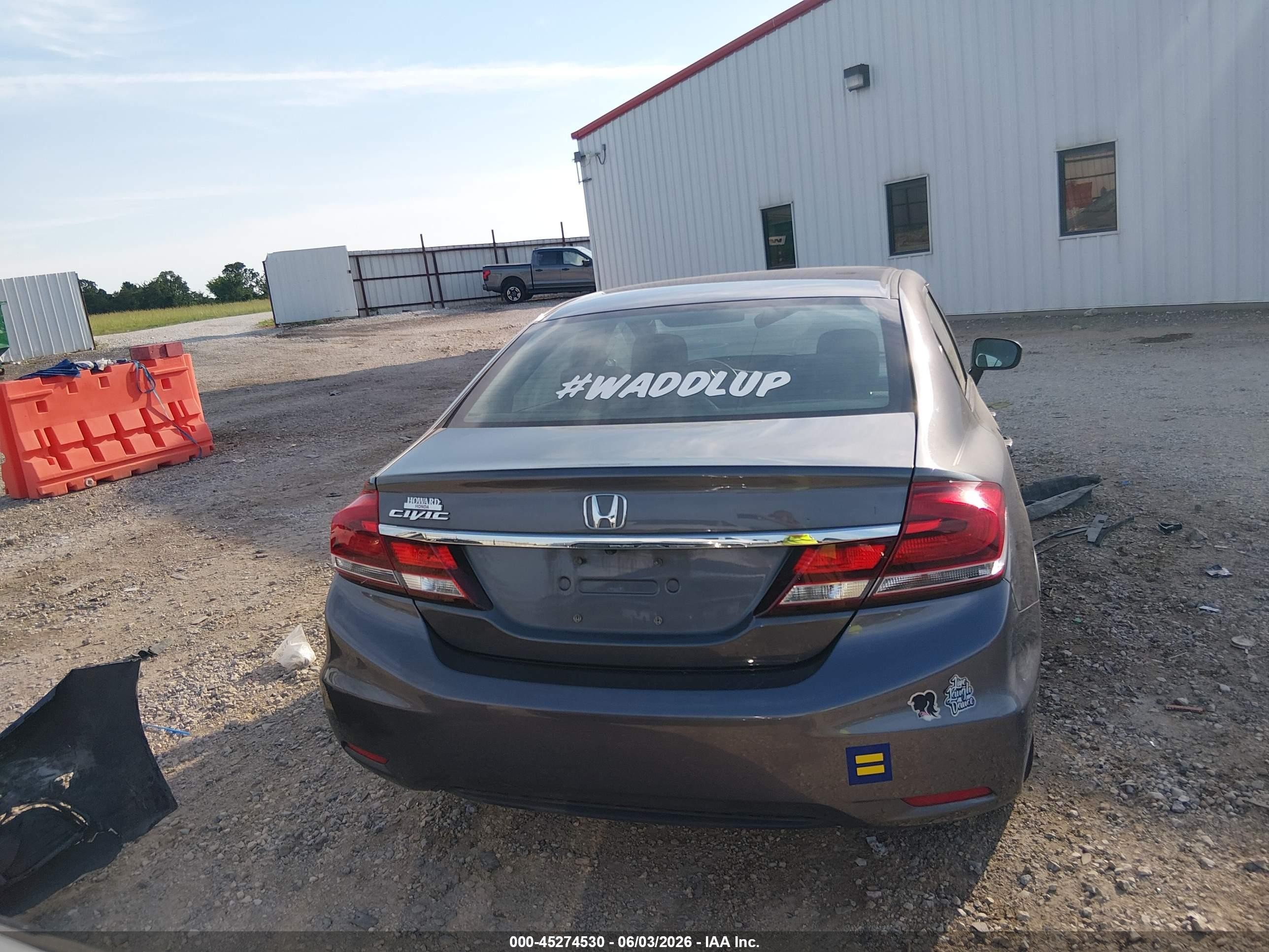 2015 Honda Civic Lx Gray vin: 19XFB2F53FE006135