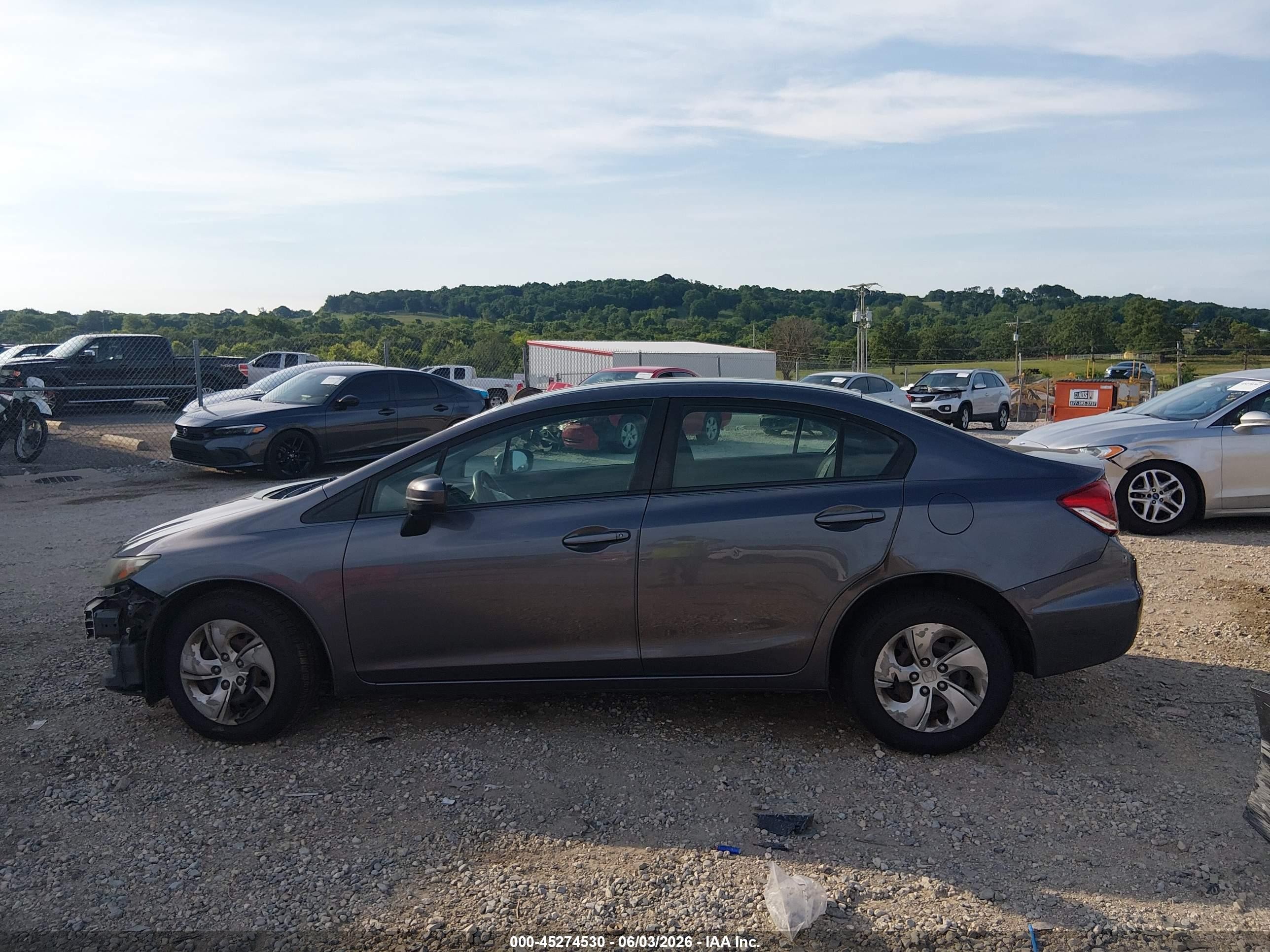 2015 Honda Civic Lx Gray vin: 19XFB2F53FE006135