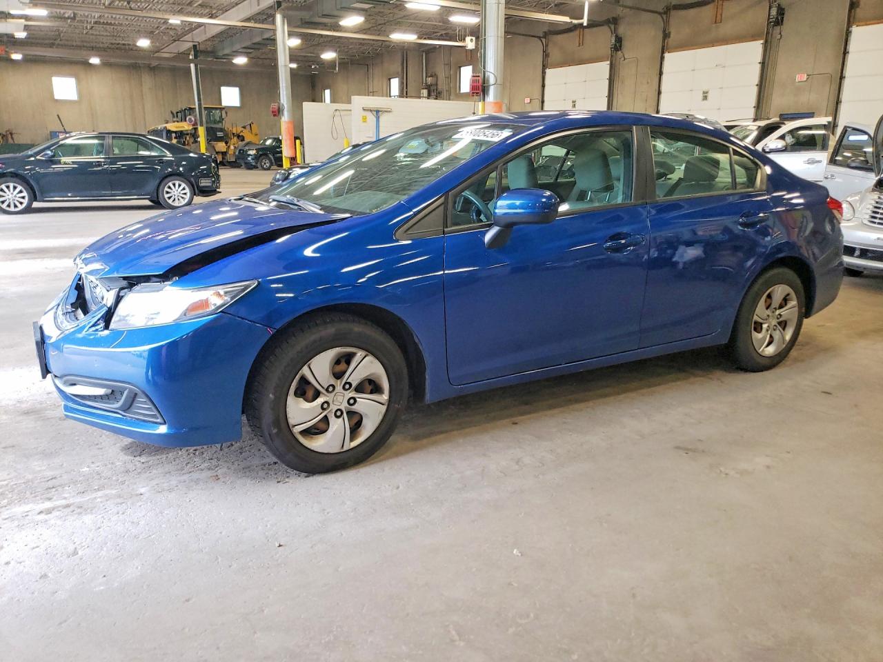 2015 Honda Civic Lx Blue vin: 19XFB2F53FE008600