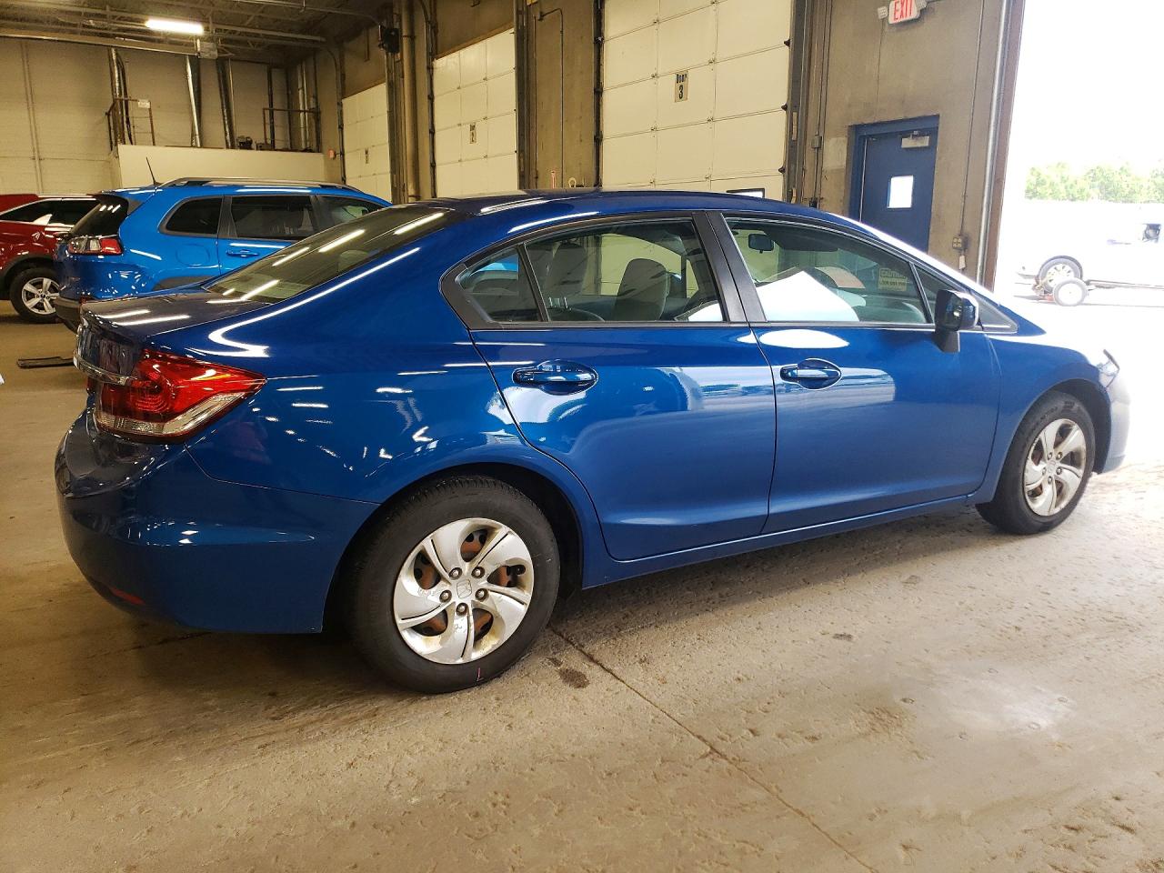 2015 Honda Civic Lx Blue vin: 19XFB2F53FE008600