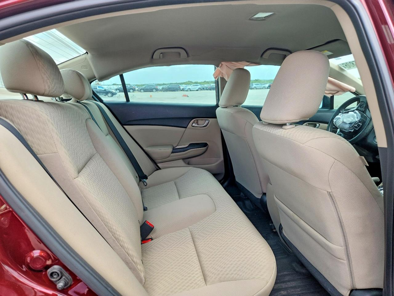 2015 Honda Civic Lx Burgundy vin: 19XFB2F53FE009505