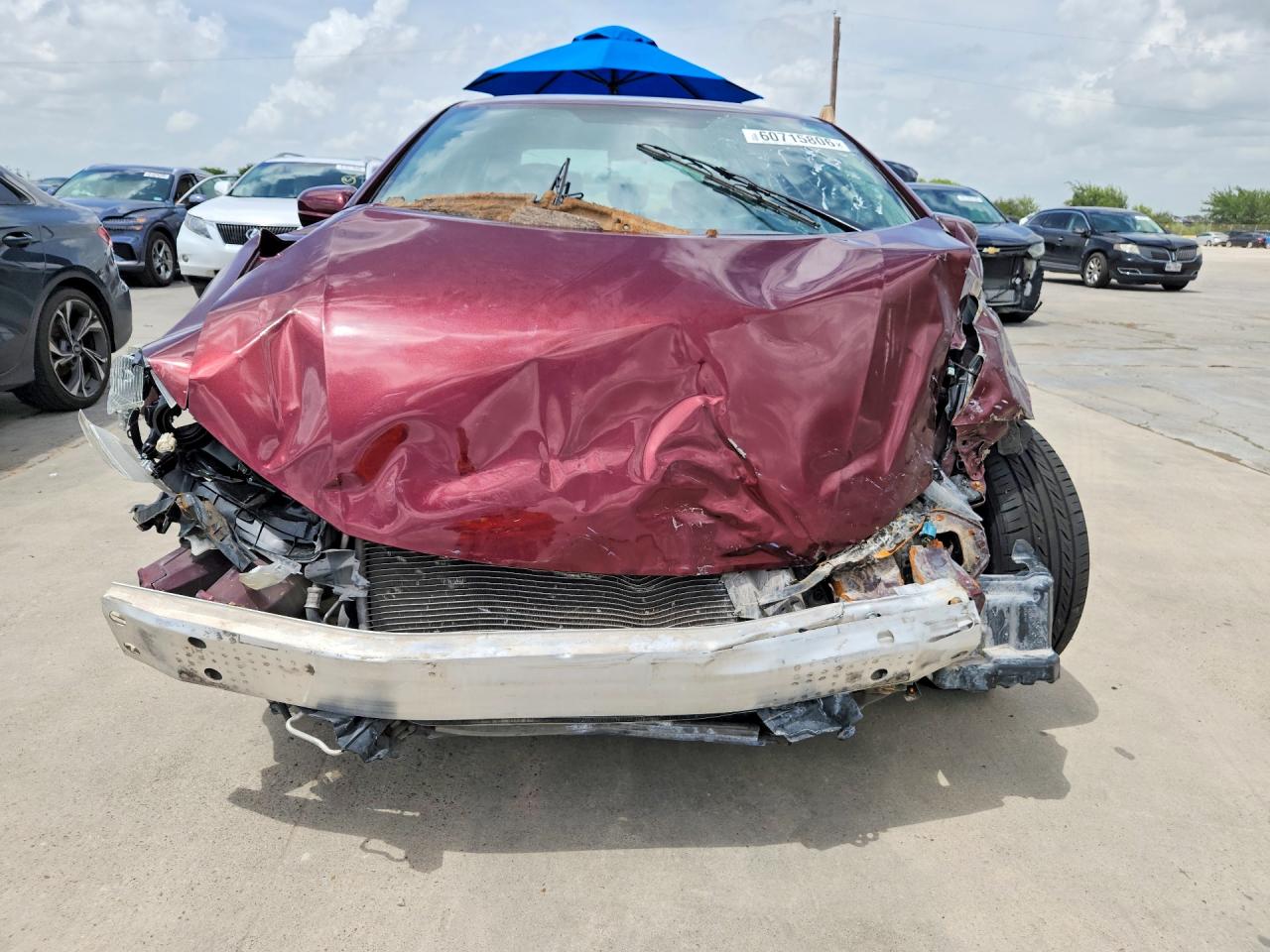 2015 Honda Civic Lx Burgundy vin: 19XFB2F53FE009505