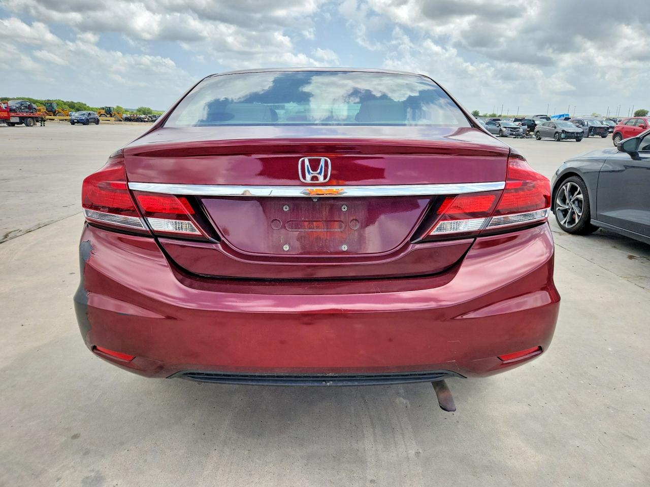 2015 Honda Civic Lx Burgundy vin: 19XFB2F53FE009505