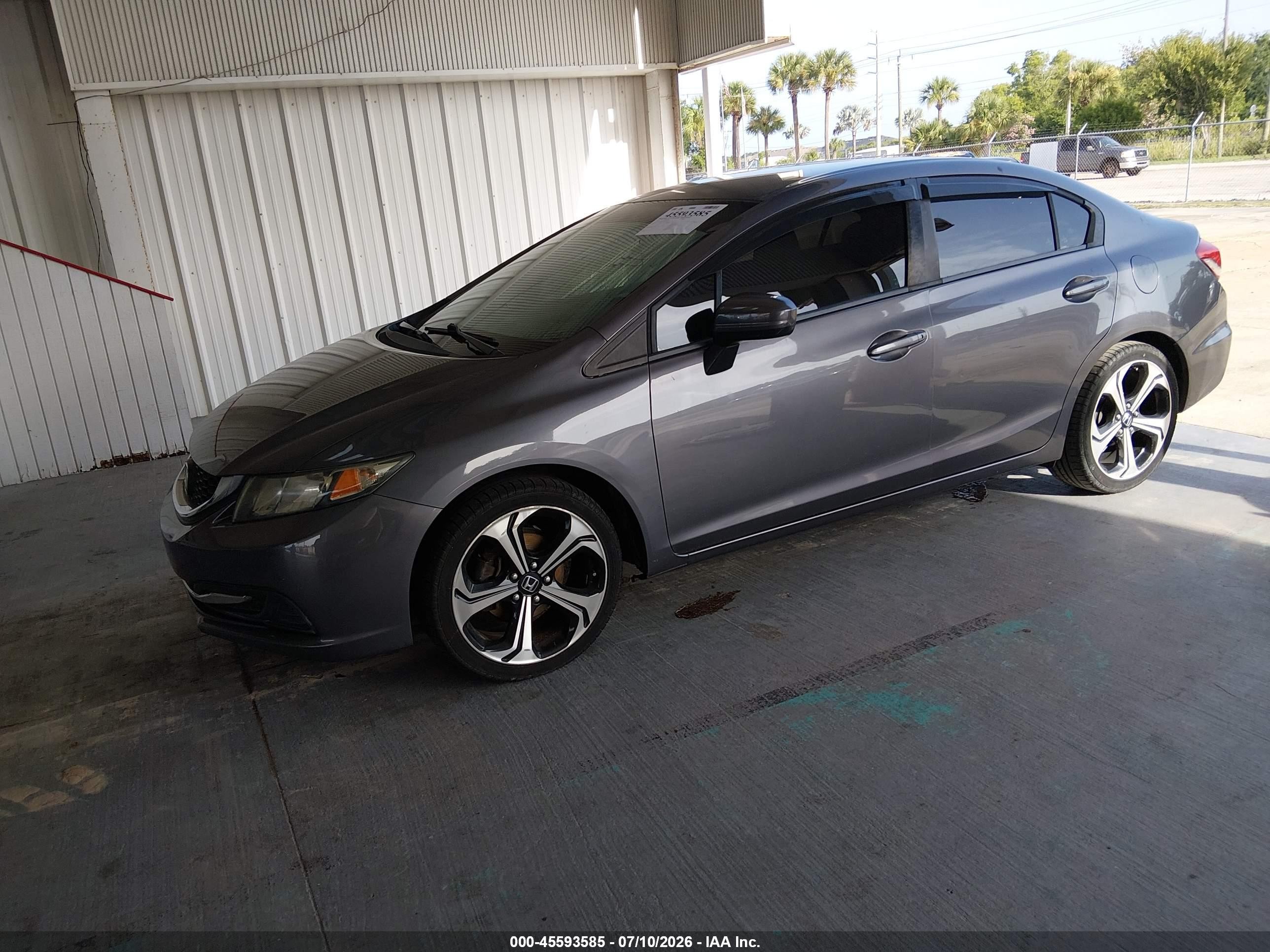 2015 Honda Civic Lx Gray vin: 19XFB2F53FE015319