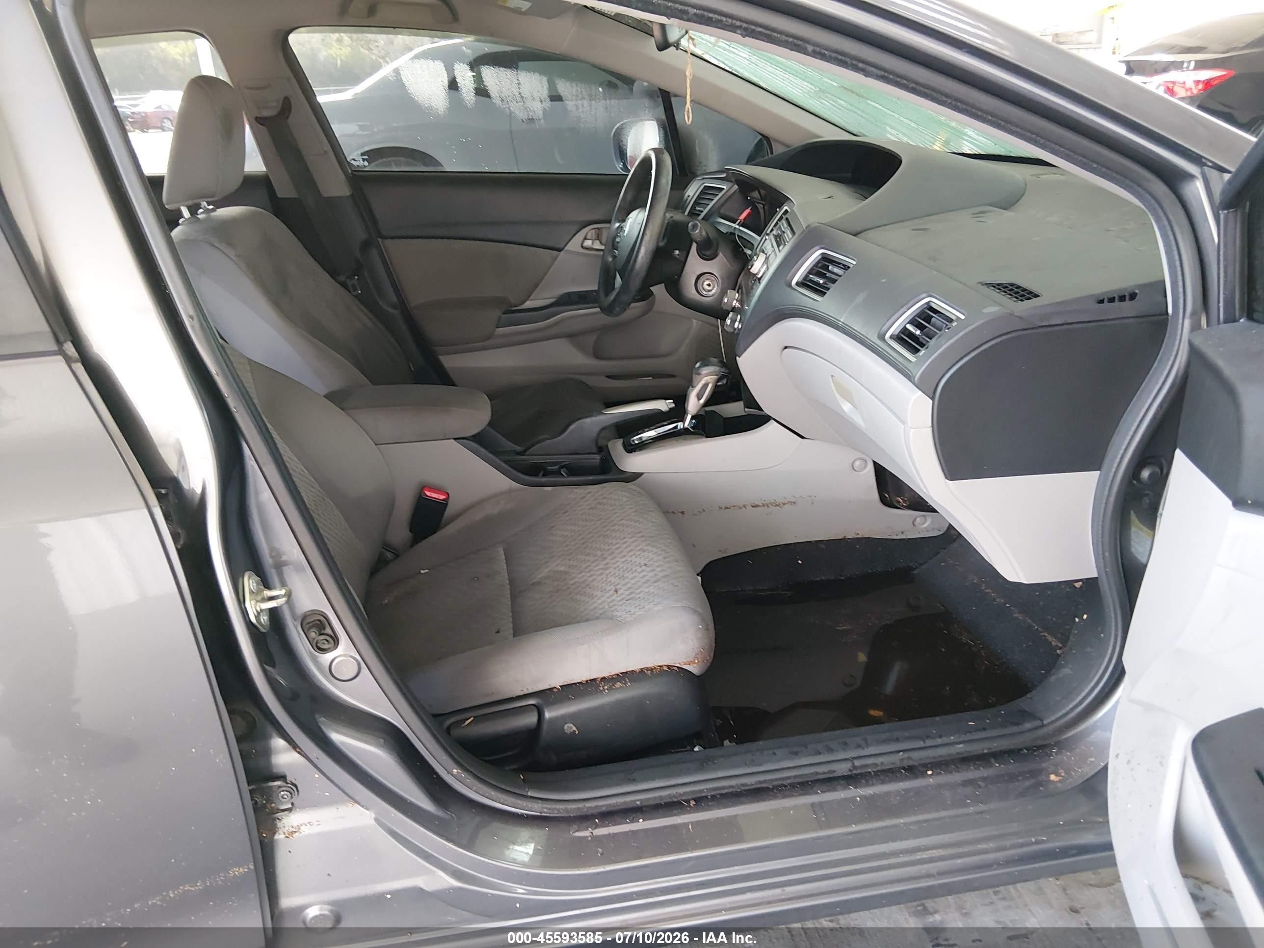 2015 Honda Civic Lx Gray vin: 19XFB2F53FE015319