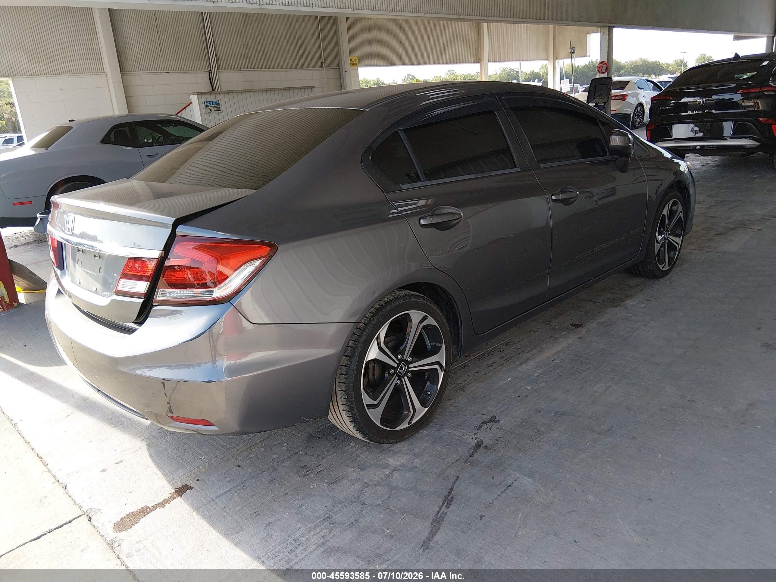 2015 Honda Civic Lx Gray vin: 19XFB2F53FE015319