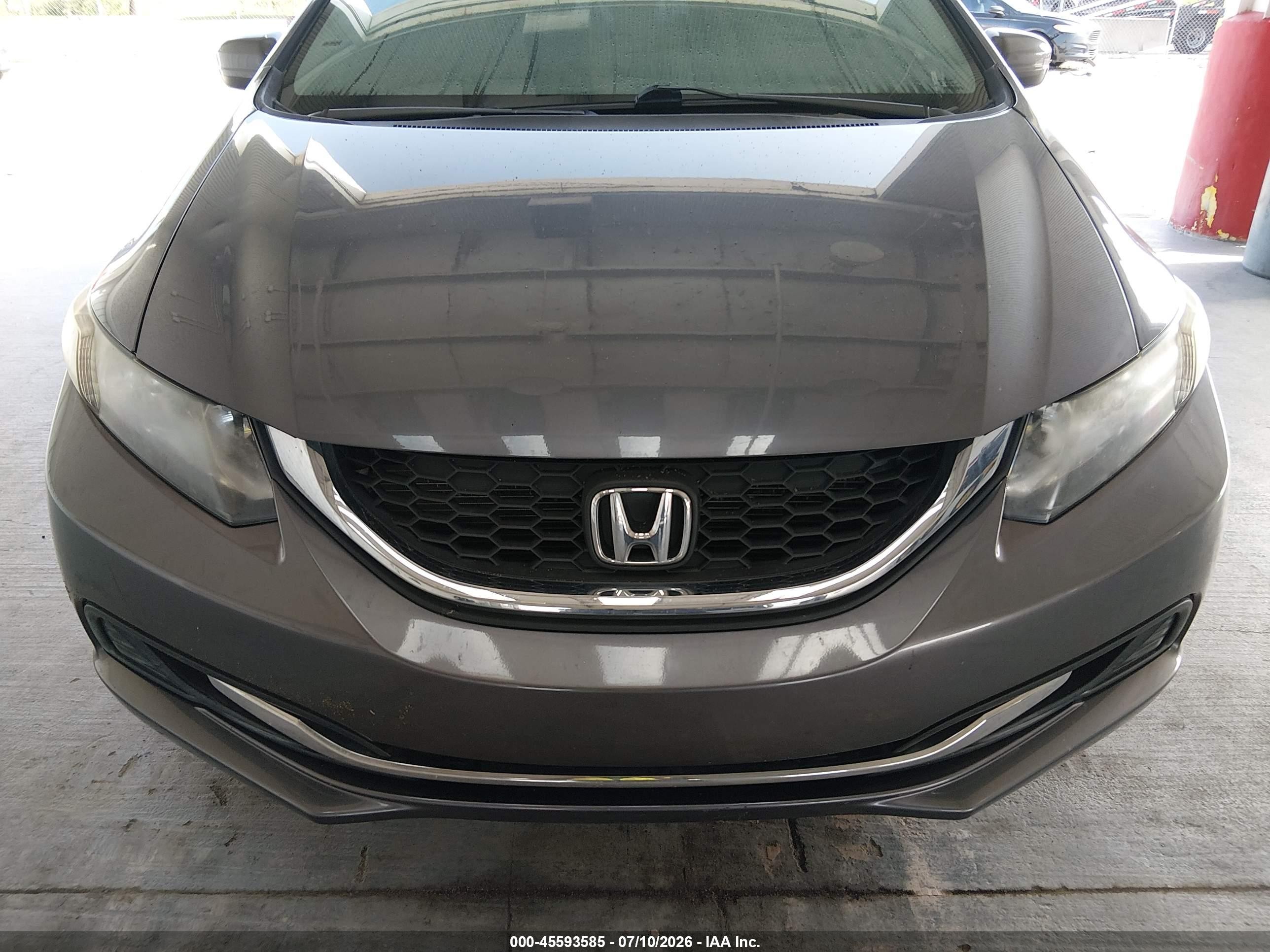 2015 Honda Civic Lx Gray vin: 19XFB2F53FE015319