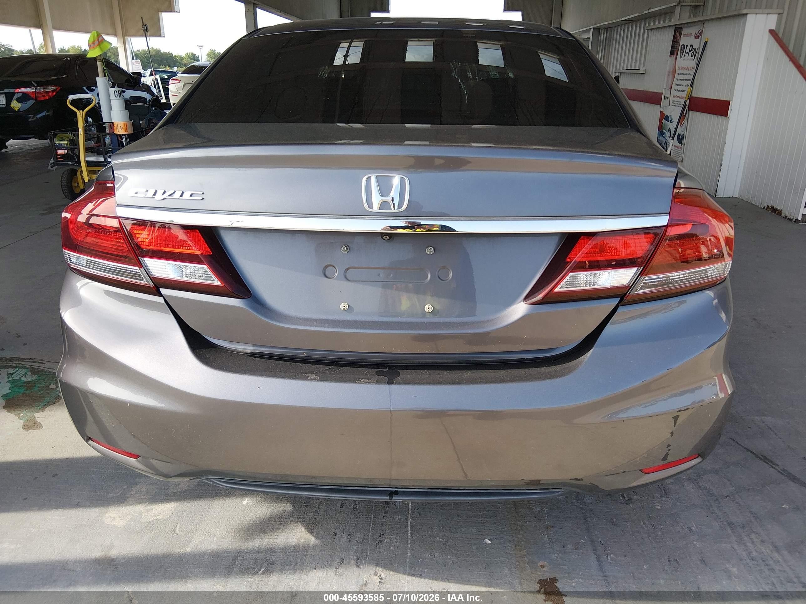 2015 Honda Civic Lx Gray vin: 19XFB2F53FE015319