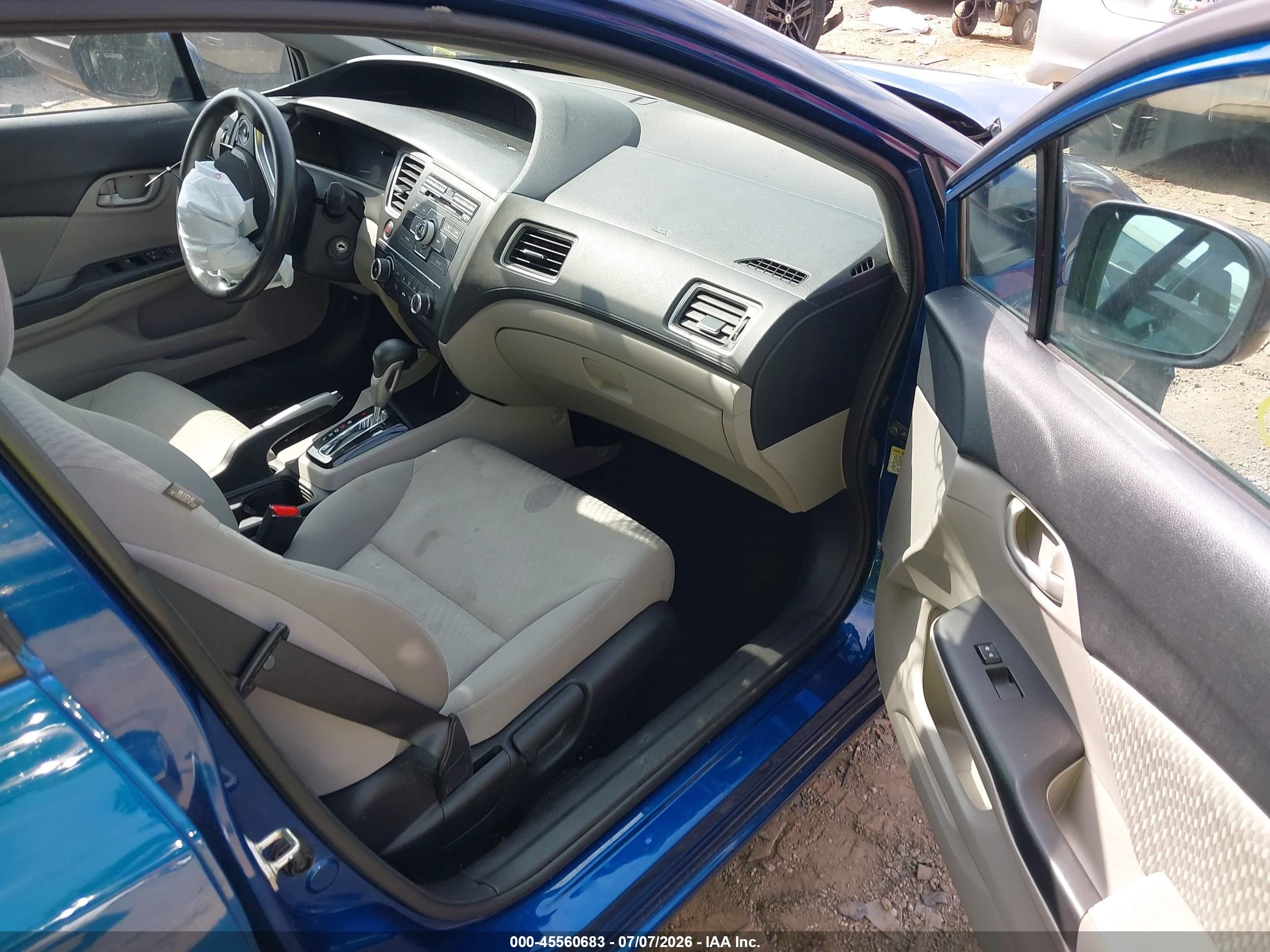 2015 Honda Civic Lx Blue vin: 19XFB2F53FE023484
