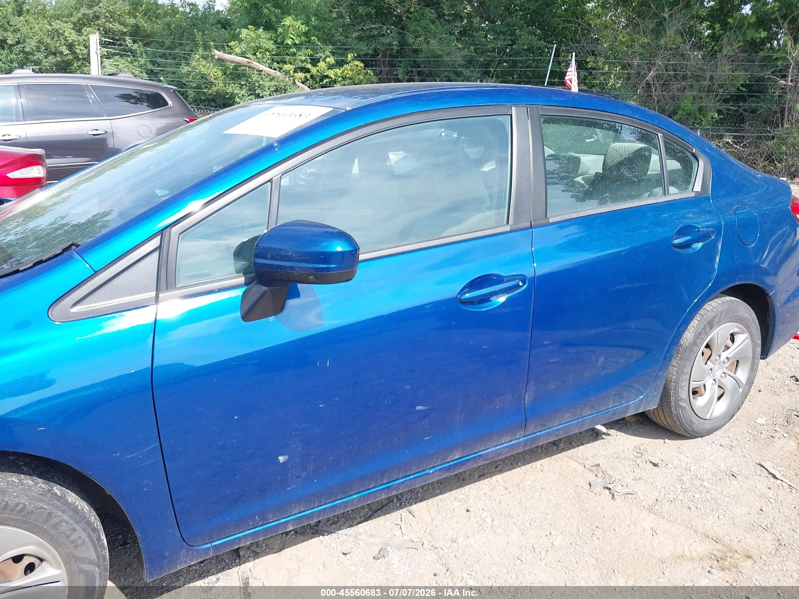 2015 Honda Civic Lx Blue vin: 19XFB2F53FE023484