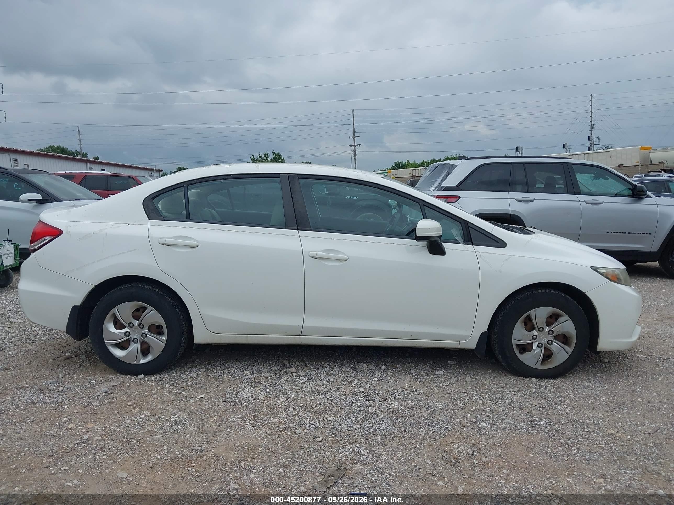 2015 Honda Civic Lx White vin: 19XFB2F53FE033674