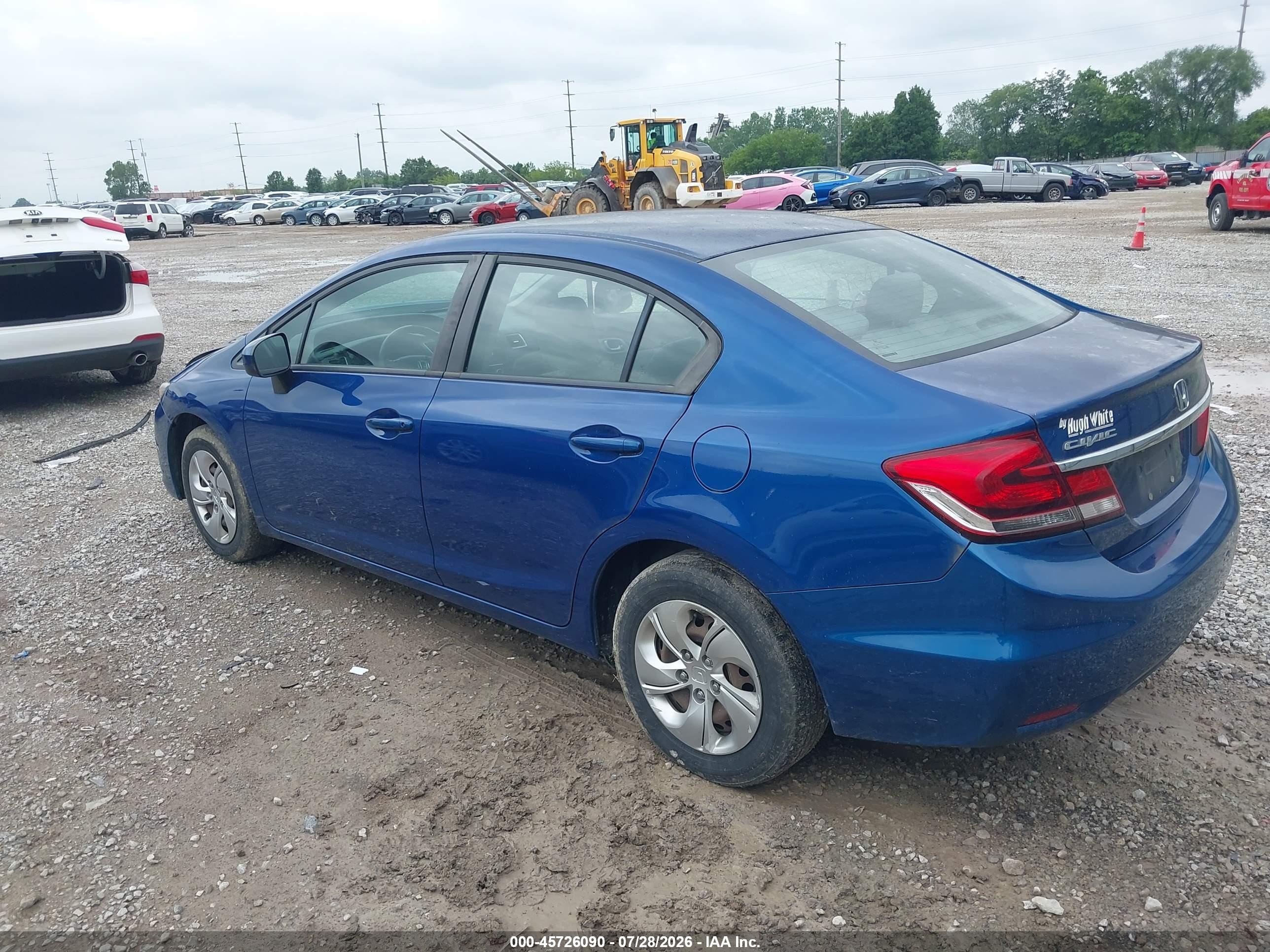 2015 Honda Civic Lx Blue vin: 19XFB2F53FE071924