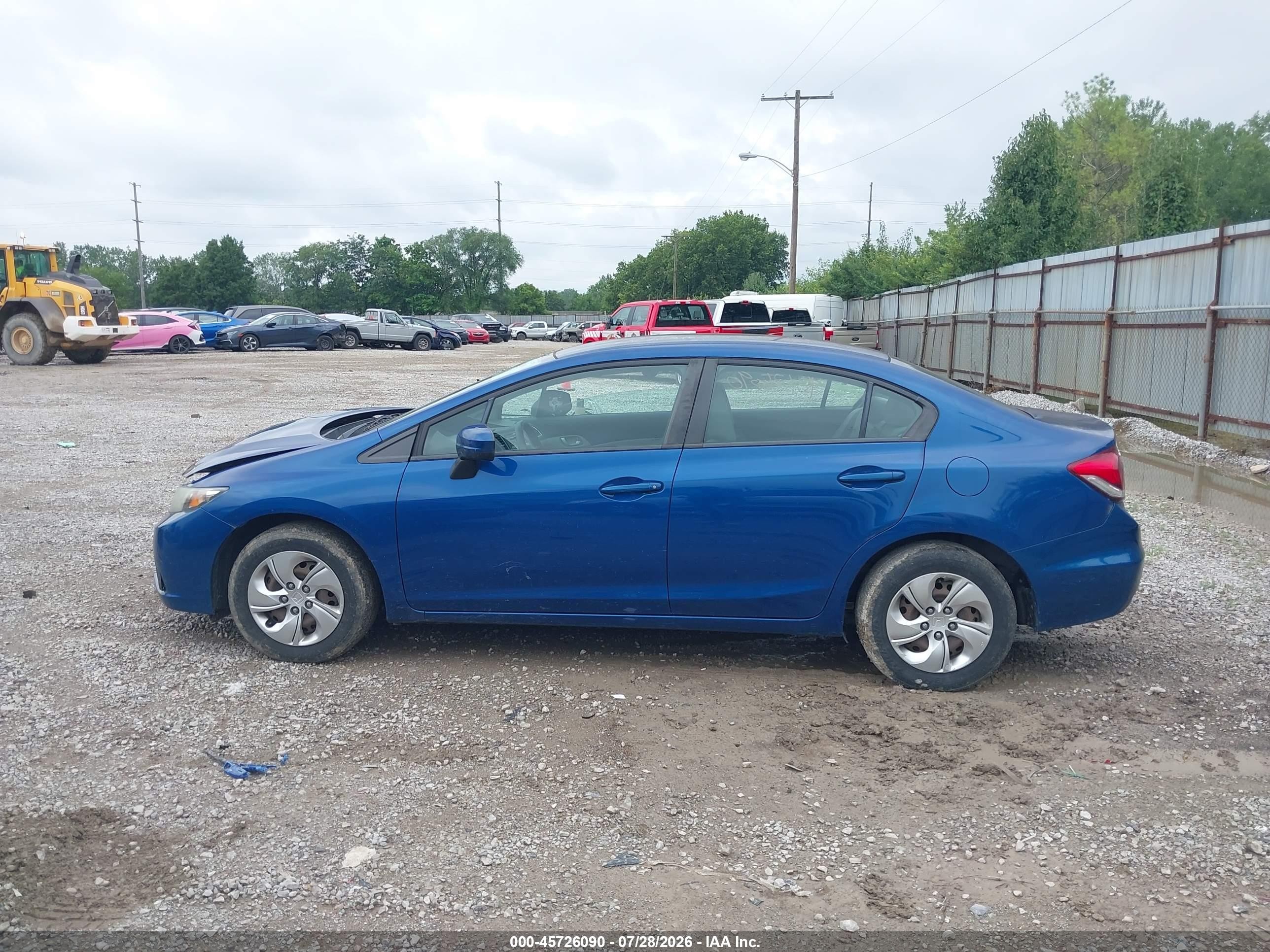 2015 Honda Civic Lx Blue vin: 19XFB2F53FE071924