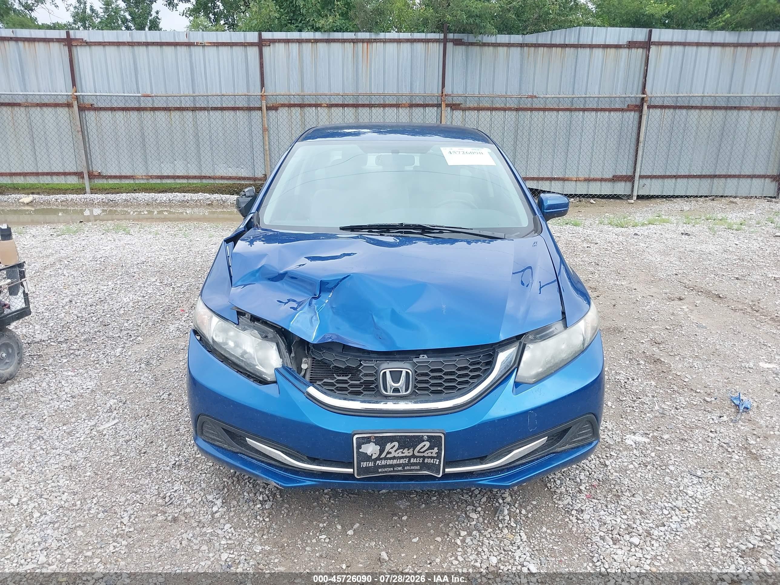 2015 Honda Civic Lx Blue vin: 19XFB2F53FE071924