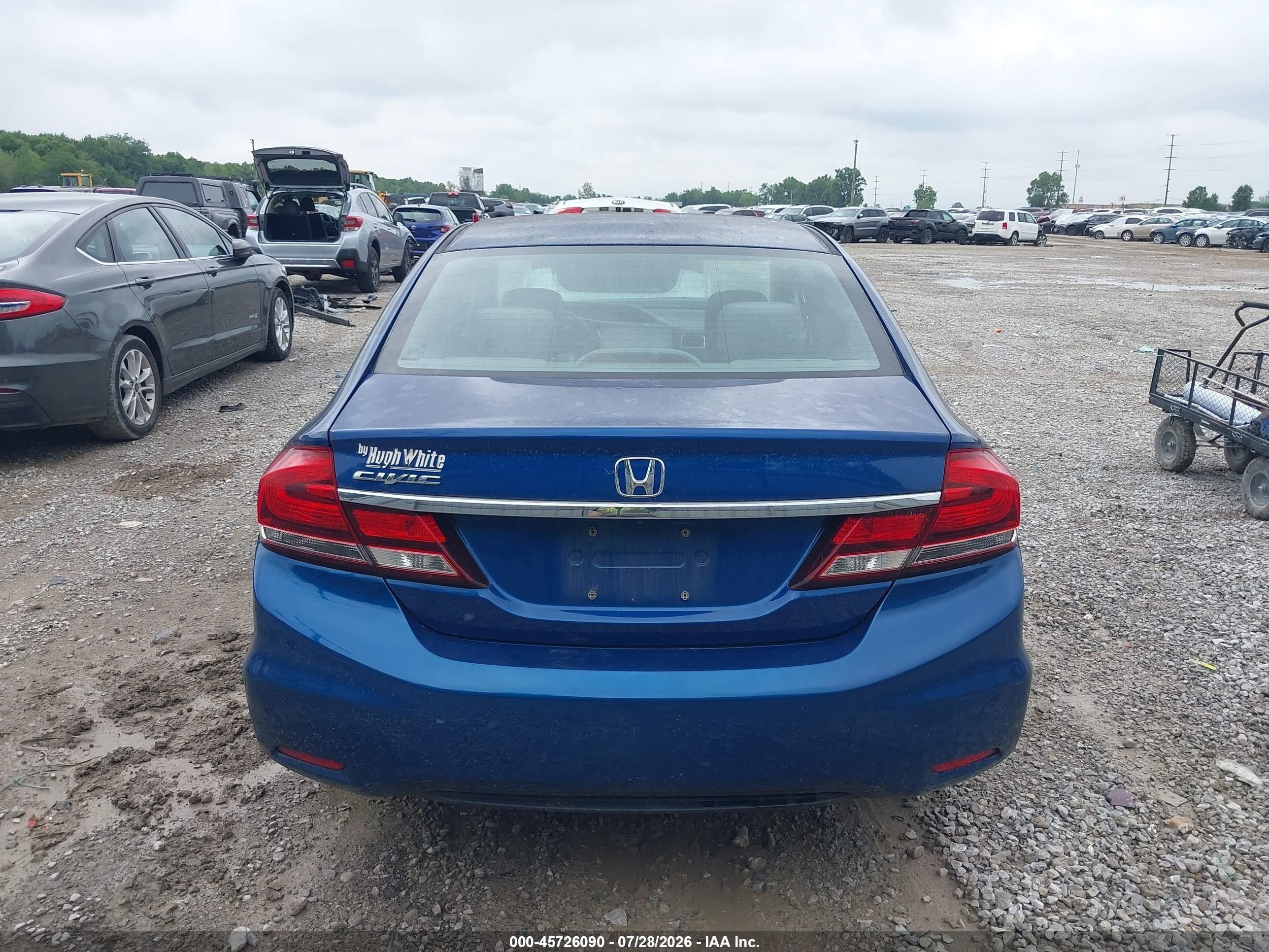 2015 Honda Civic Lx Blue vin: 19XFB2F53FE071924
