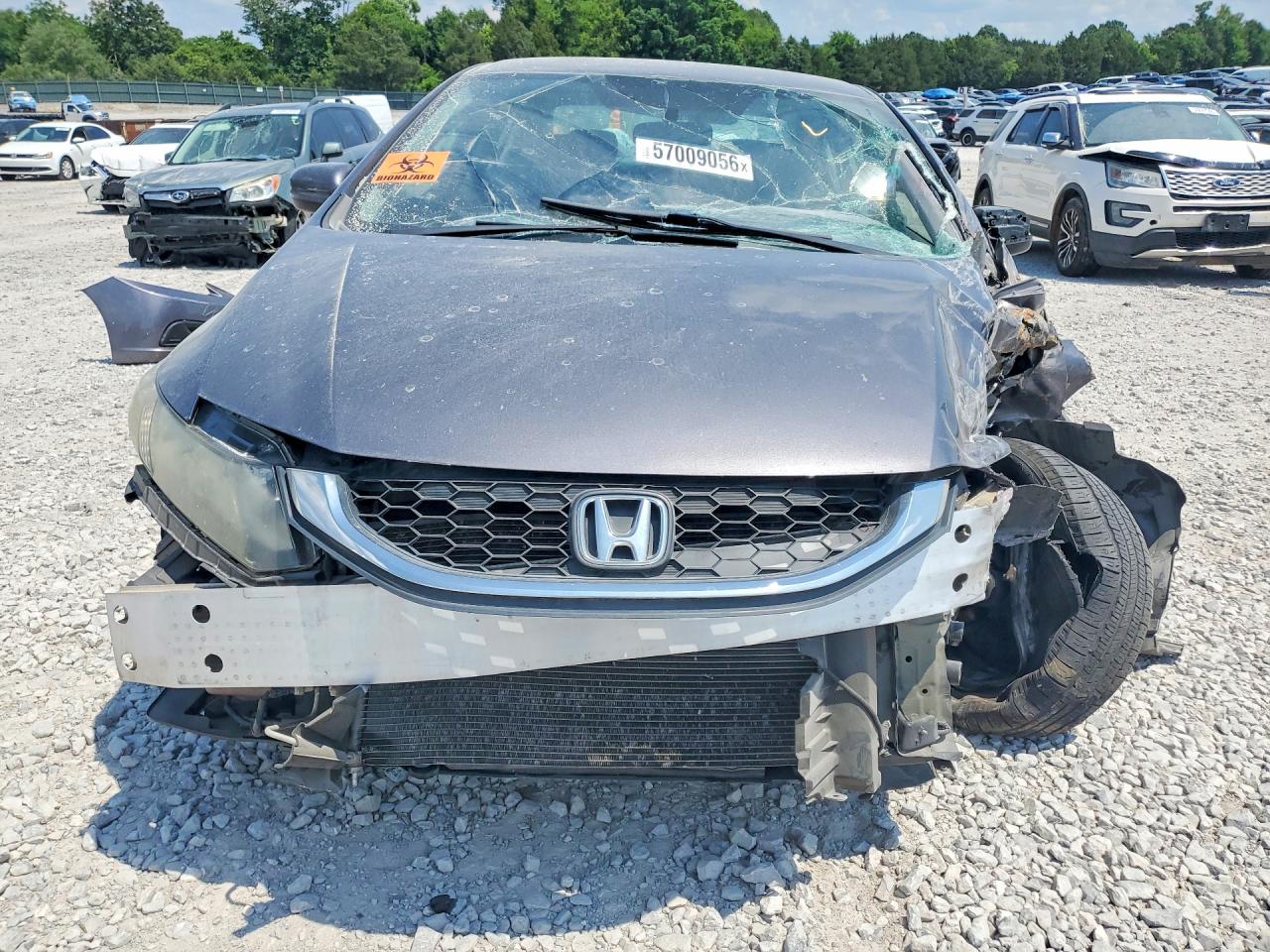 2015 Honda Civic Lx Gray vin: 19XFB2F53FE072135