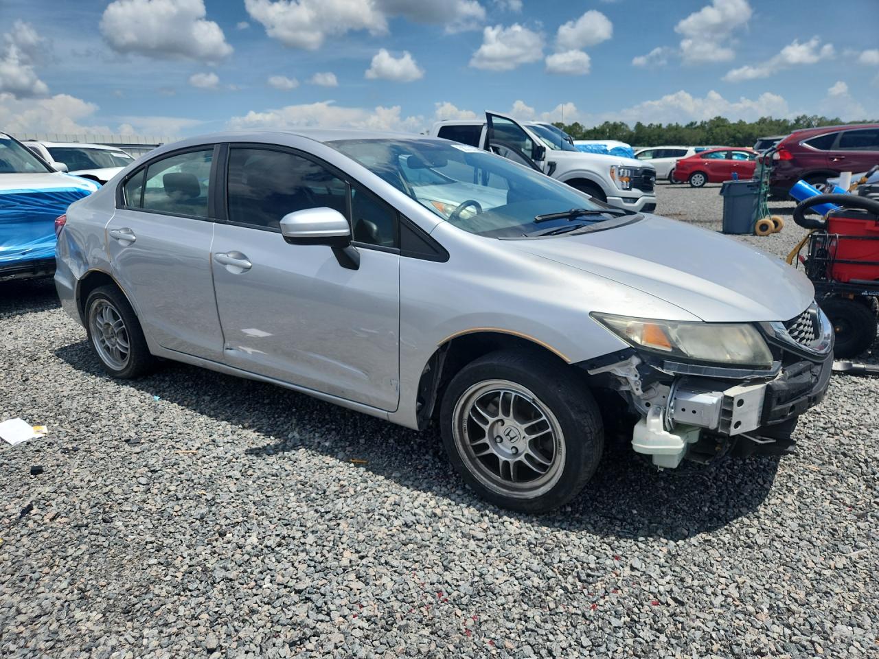 2015 Honda Civic Lx Silver vin: 19XFB2F53FE109572