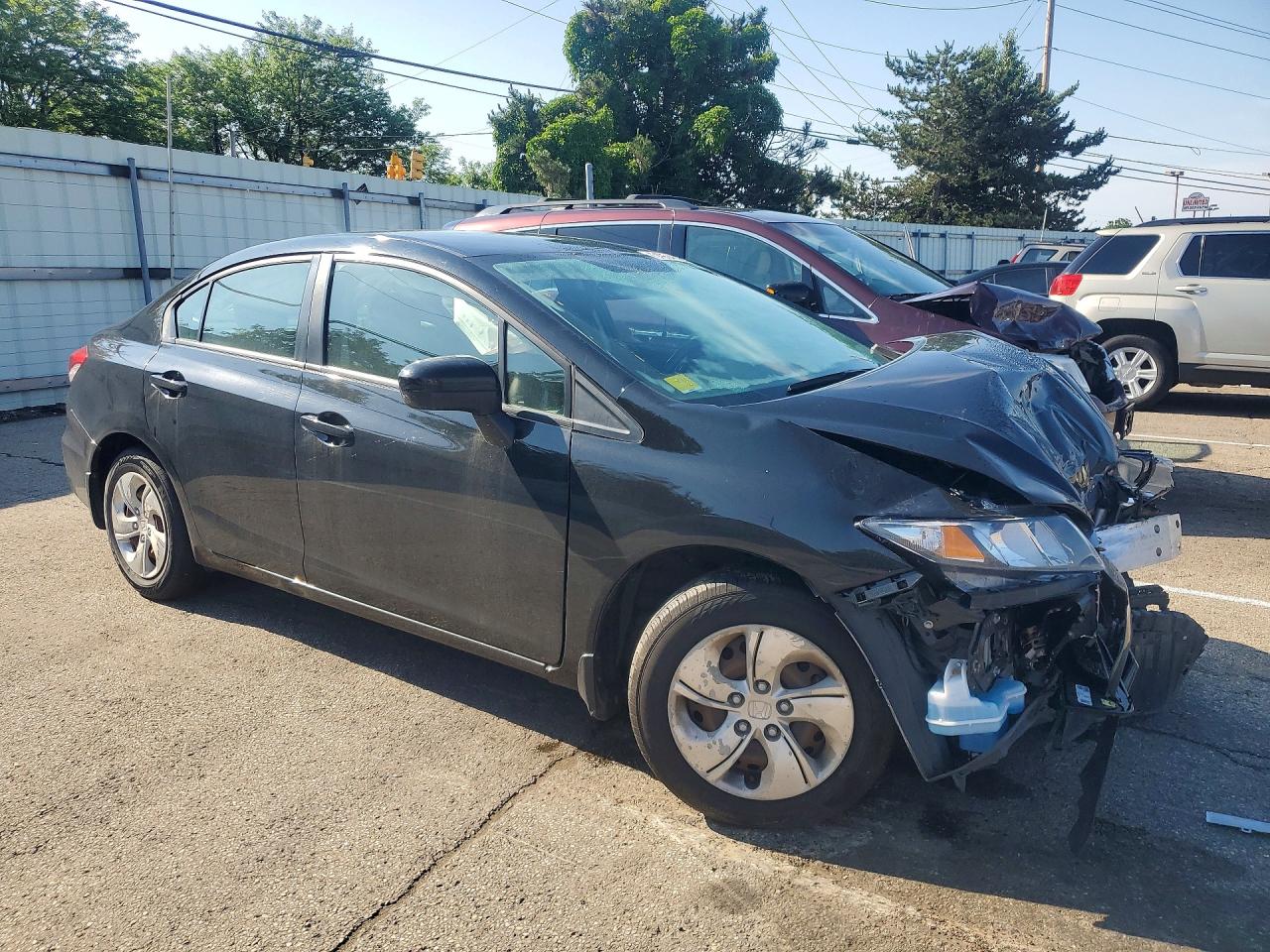 2015 Honda Civic Lx Black vin: 19XFB2F53FE112682