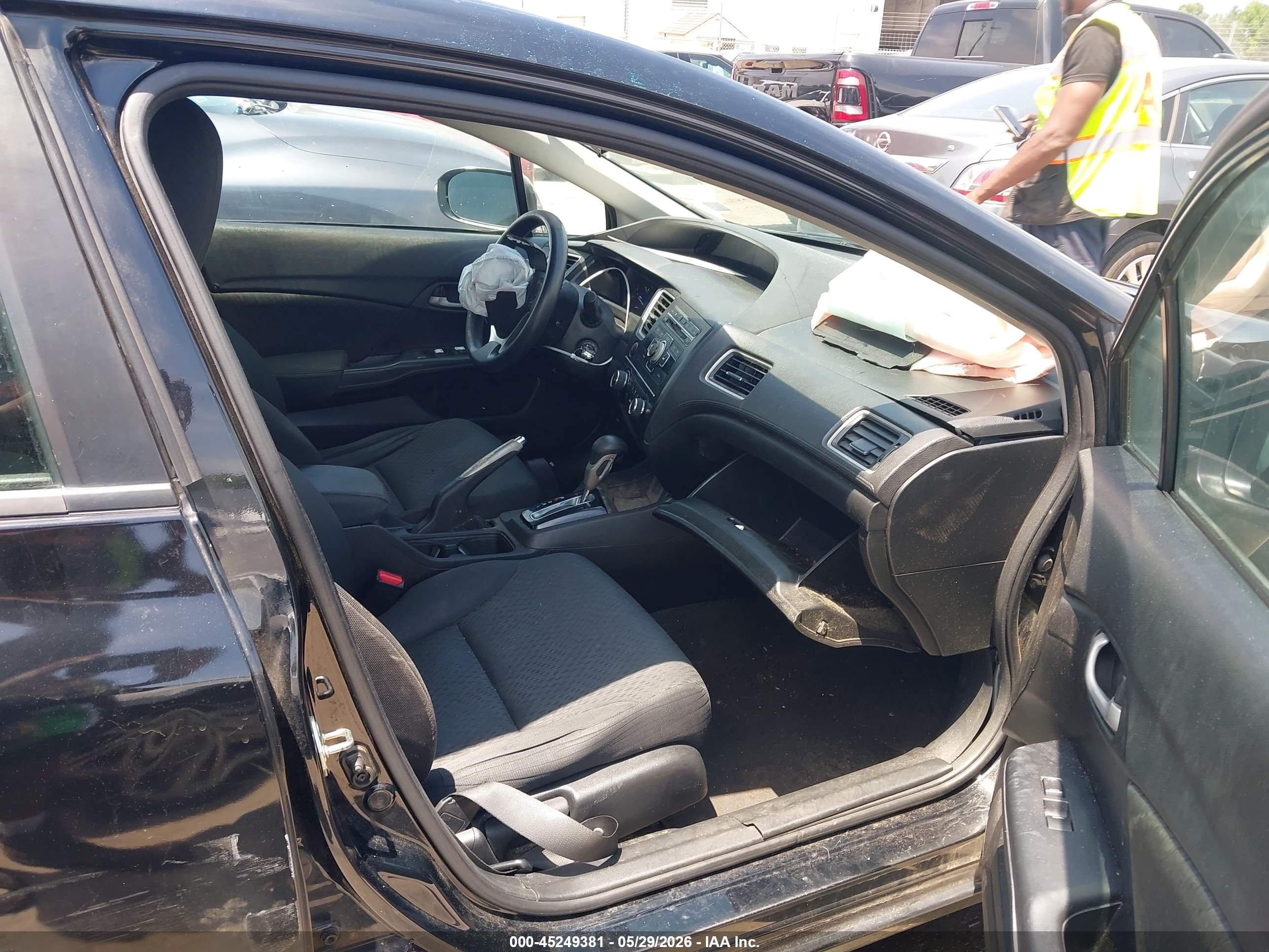 2015 Honda Civic Lx Black vin: 19XFB2F53FE116439