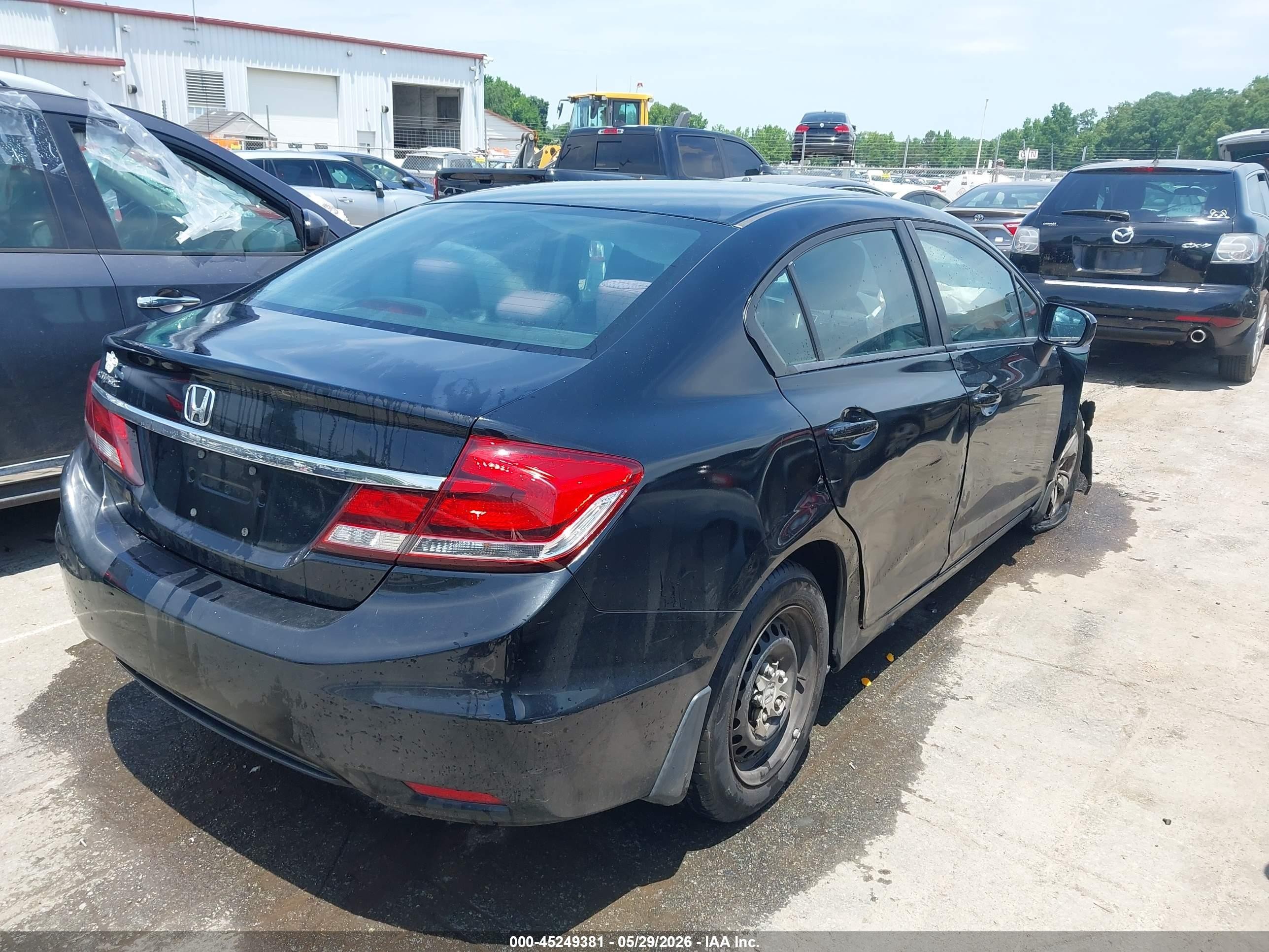 2015 Honda Civic Lx Black vin: 19XFB2F53FE116439