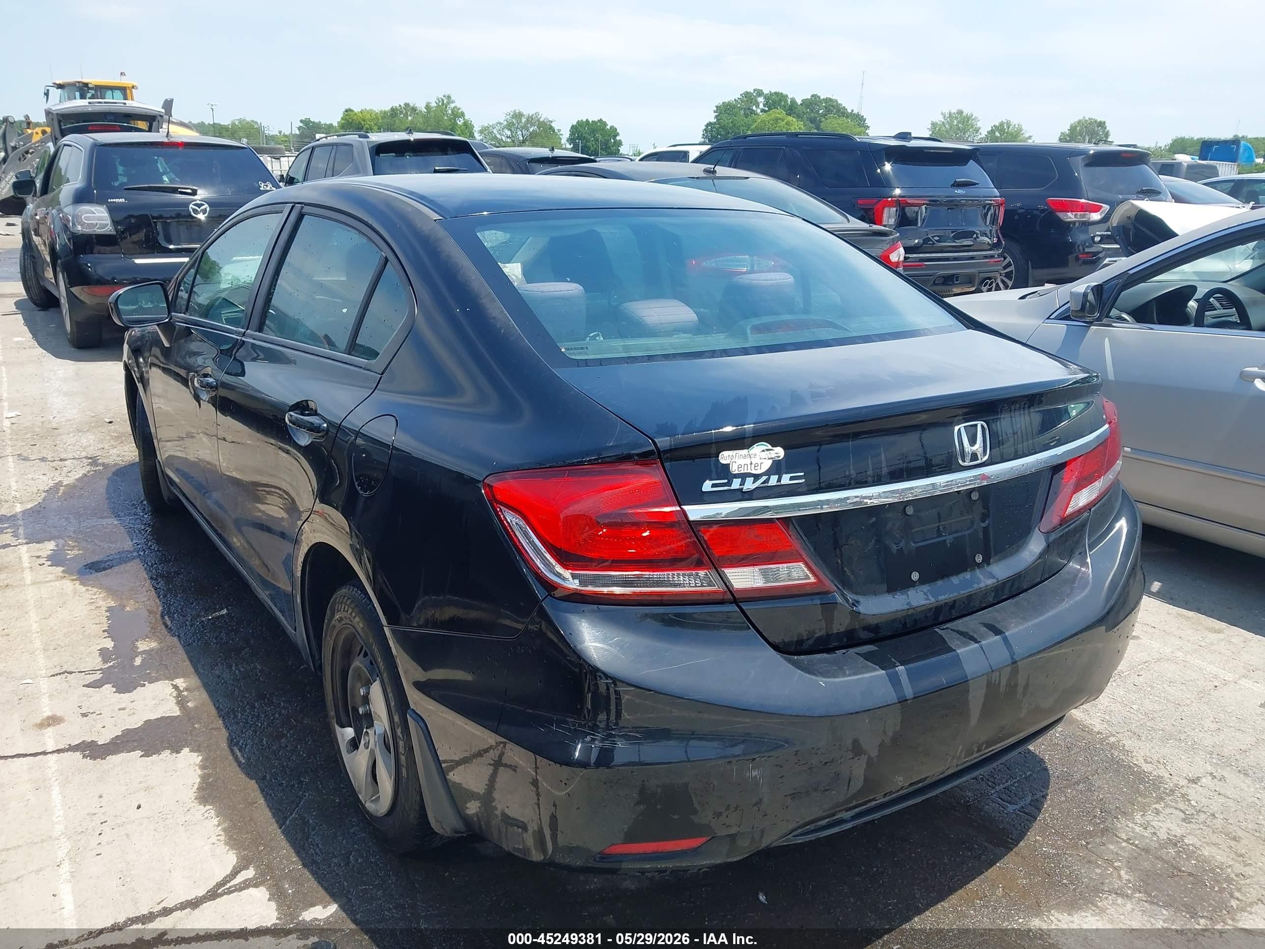 2015 Honda Civic Lx Black vin: 19XFB2F53FE116439
