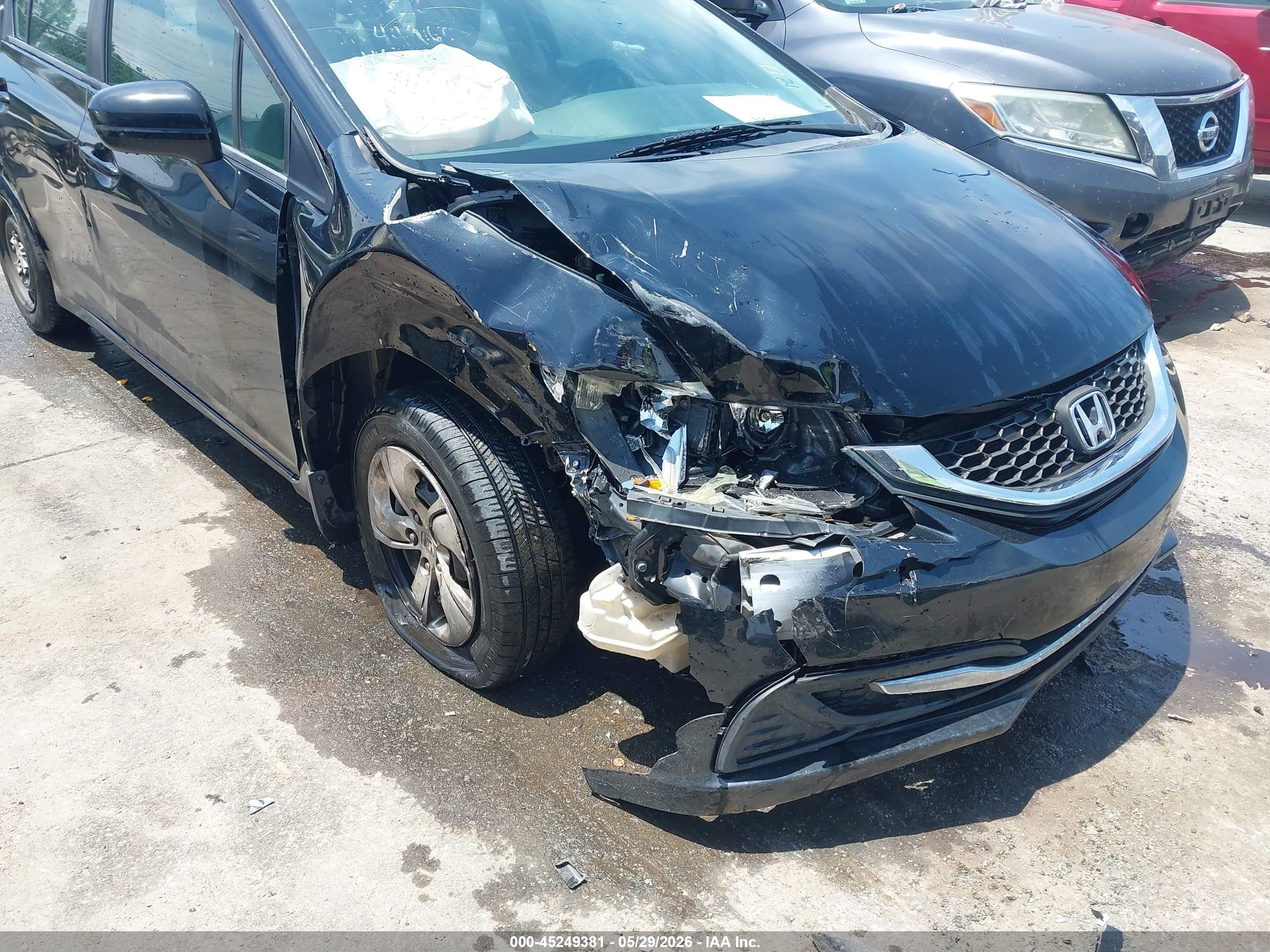 2015 Honda Civic Lx Black vin: 19XFB2F53FE116439