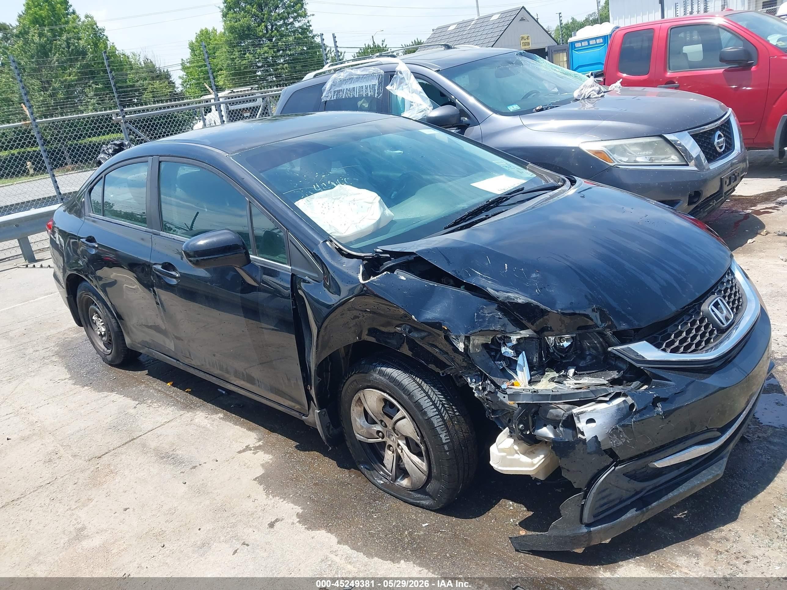 2015 Honda Civic Lx Black vin: 19XFB2F53FE116439