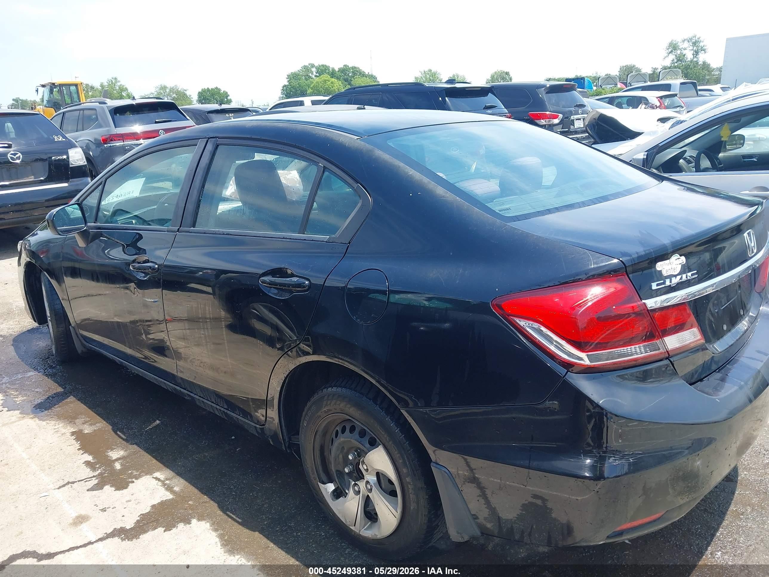 2015 Honda Civic Lx Black vin: 19XFB2F53FE116439