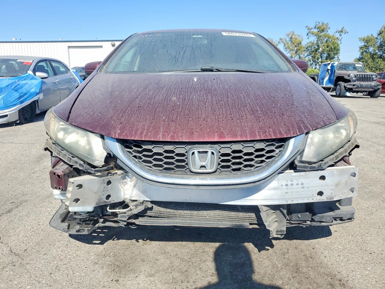 2015 Honda Civic Lx Бордовый vin: 19XFB2F53FE218999