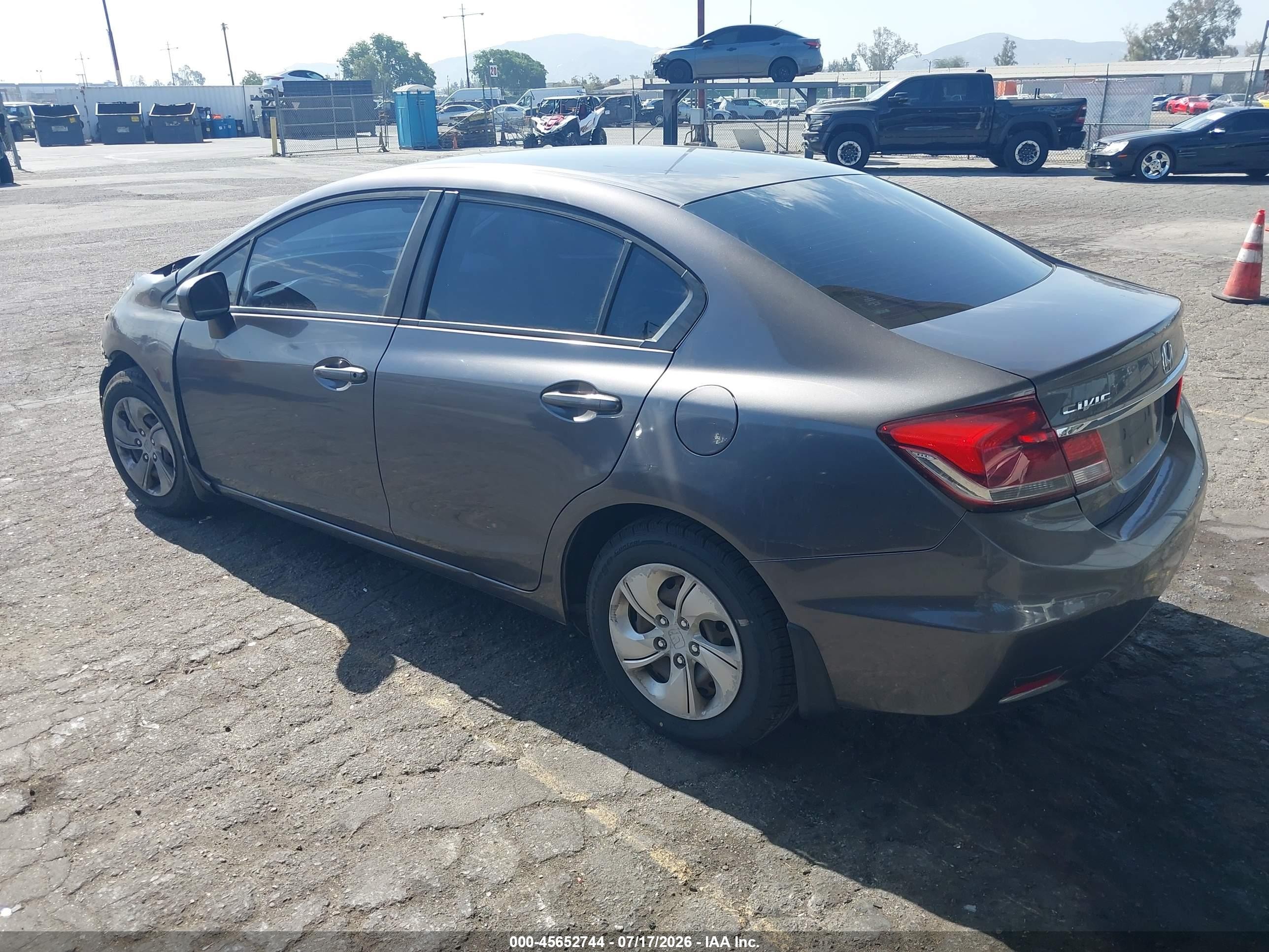 2015 Honda Civic Lx Gray vin: 19XFB2F53FE221546