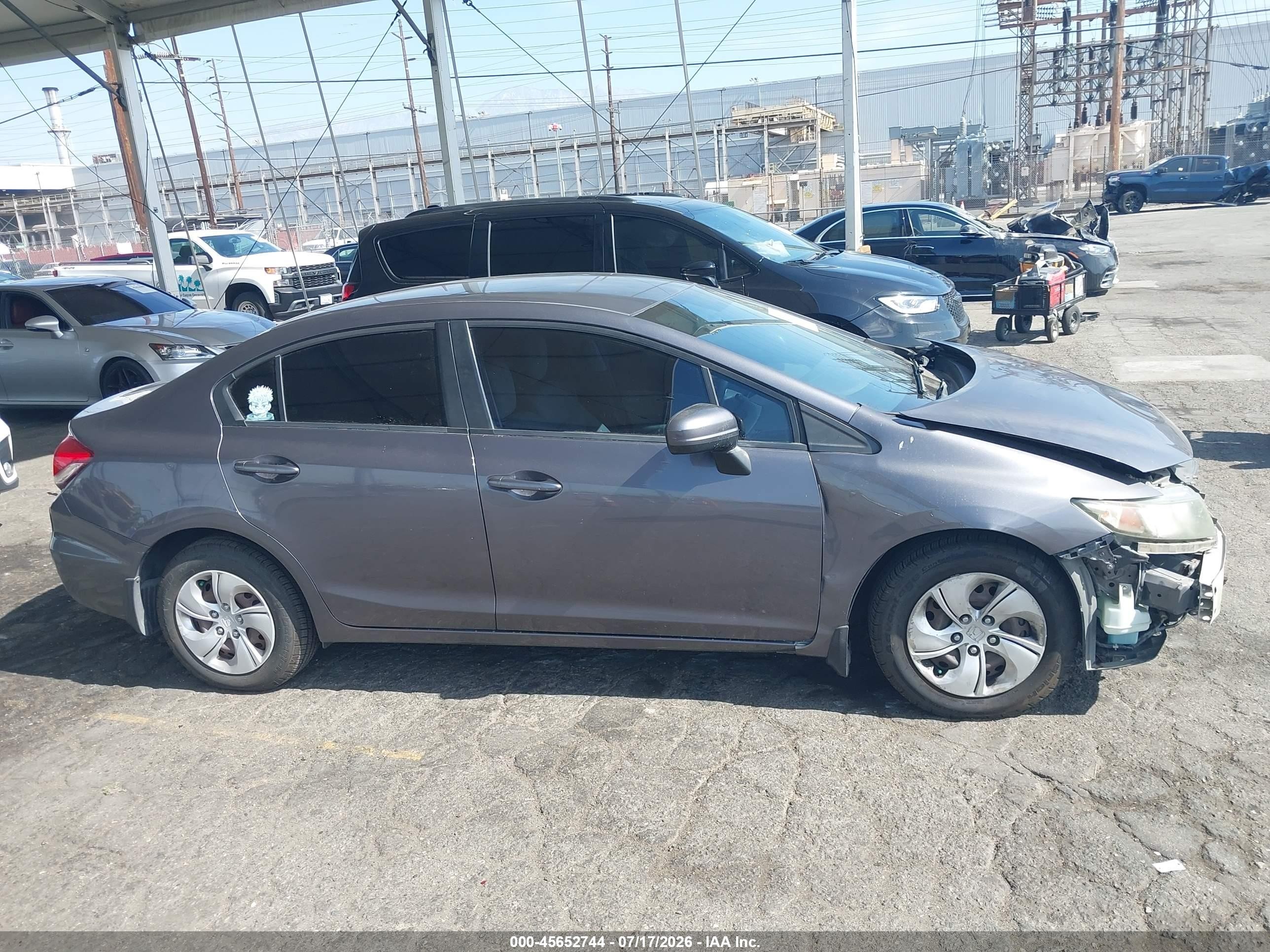 2015 Honda Civic Lx Gray vin: 19XFB2F53FE221546