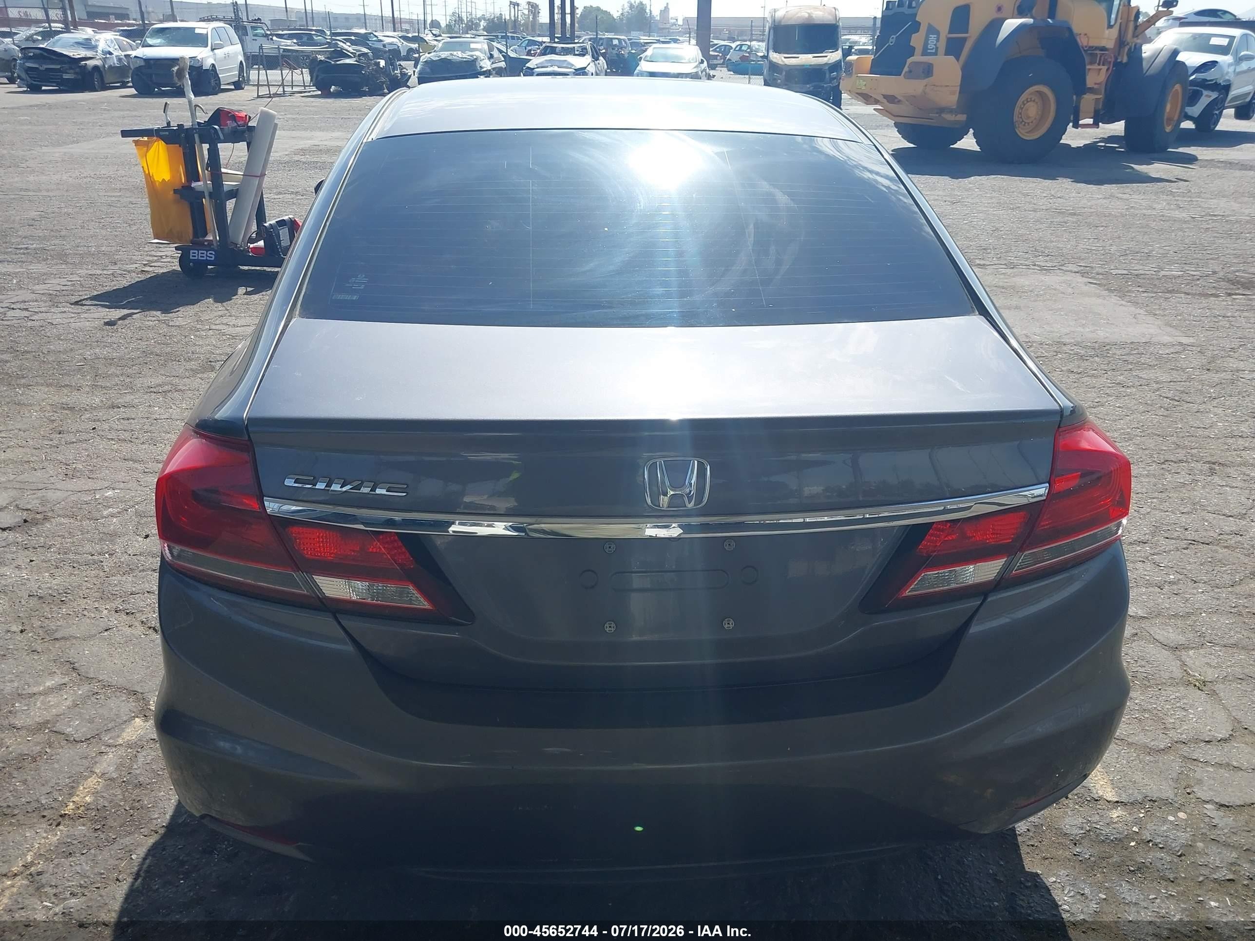 2015 Honda Civic Lx Gray vin: 19XFB2F53FE221546