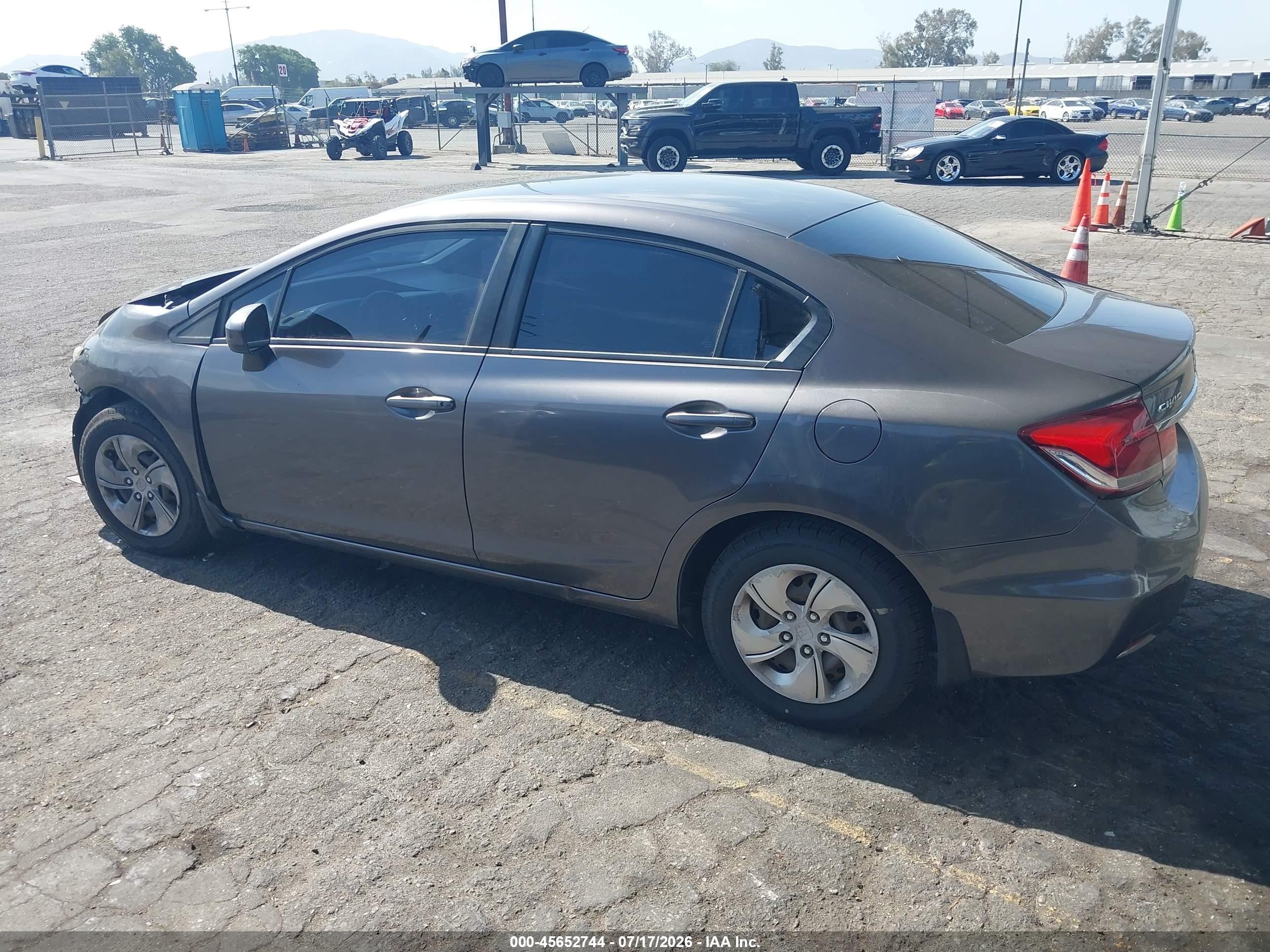 2015 Honda Civic Lx Gray vin: 19XFB2F53FE221546